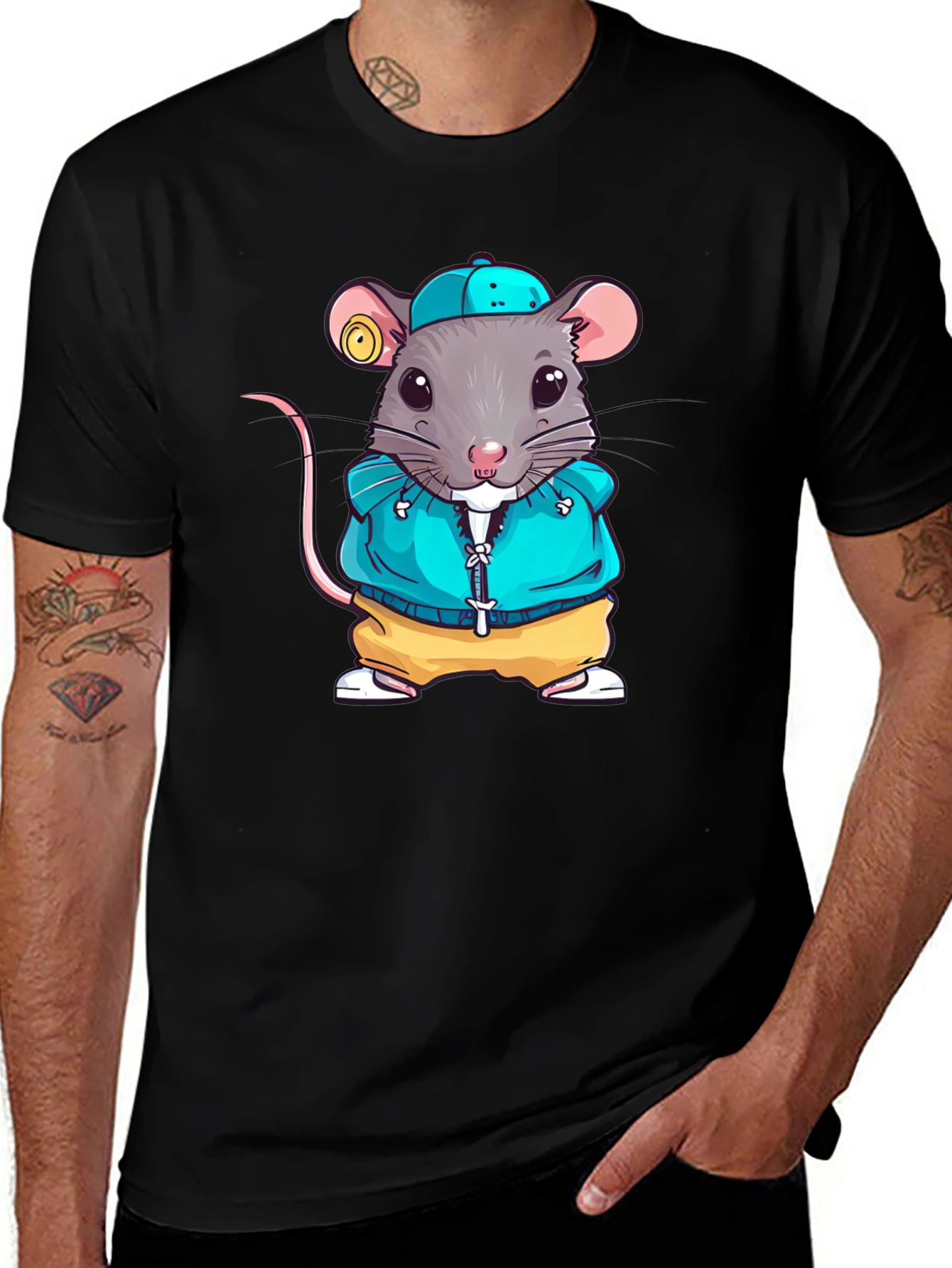 Variant 30 of Cool Rat Graphic T-Shirt - Urban Streetwear