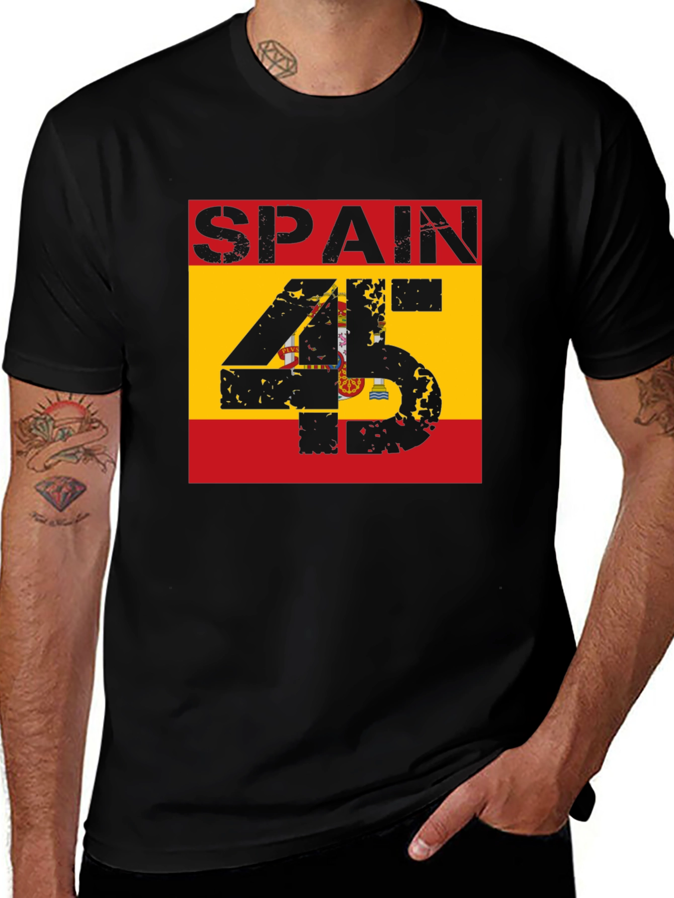 Spain Flag 45 Graphic T-Shirt