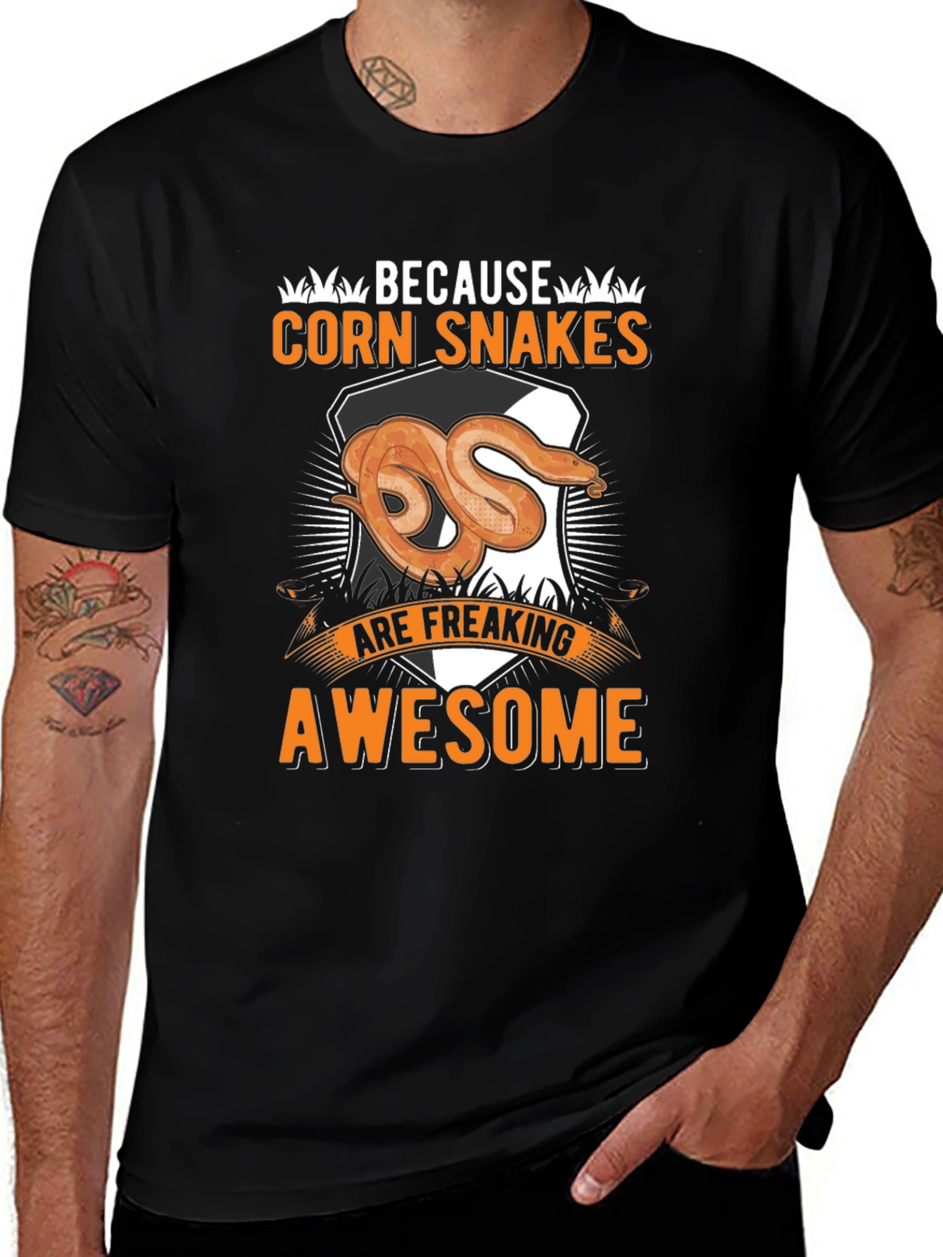 Variant 22 of Corn Snakes Awesome Black Graphic T-Shirt