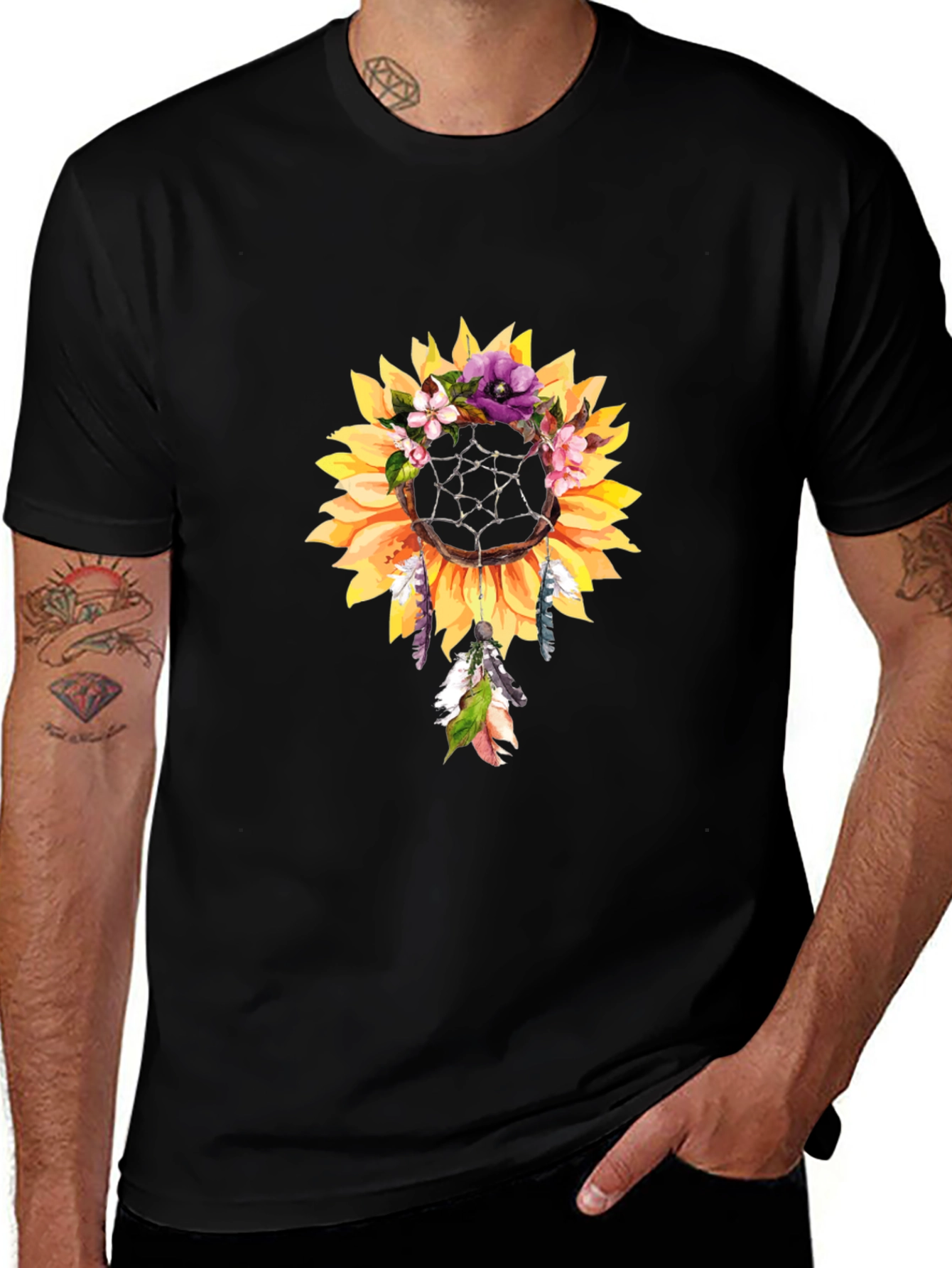 Variant 17 of Sunflower Dreamcatcher Graphic Tee