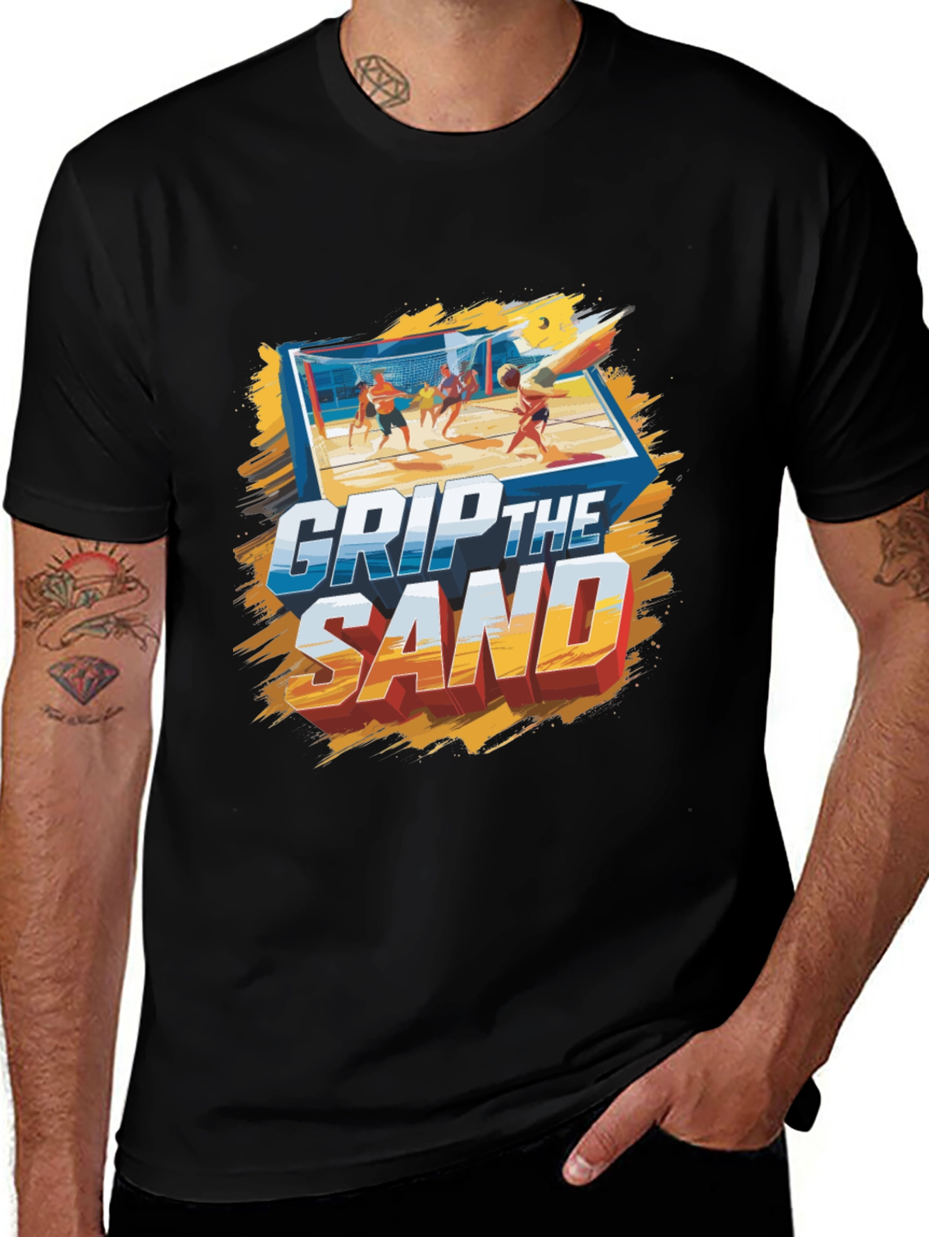 Variant 24 of Grip the Sand Beach Volleyball Graphic Tee