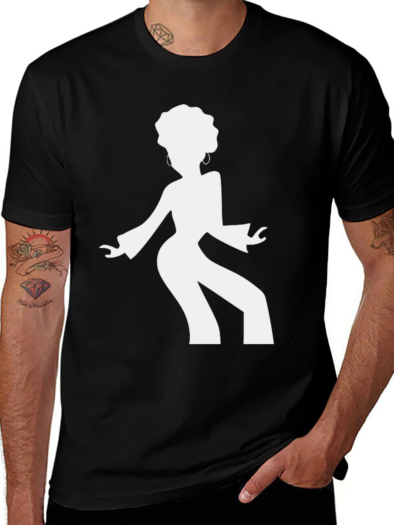 Variant 28 of Funky Afro Silhouette T-Shirt