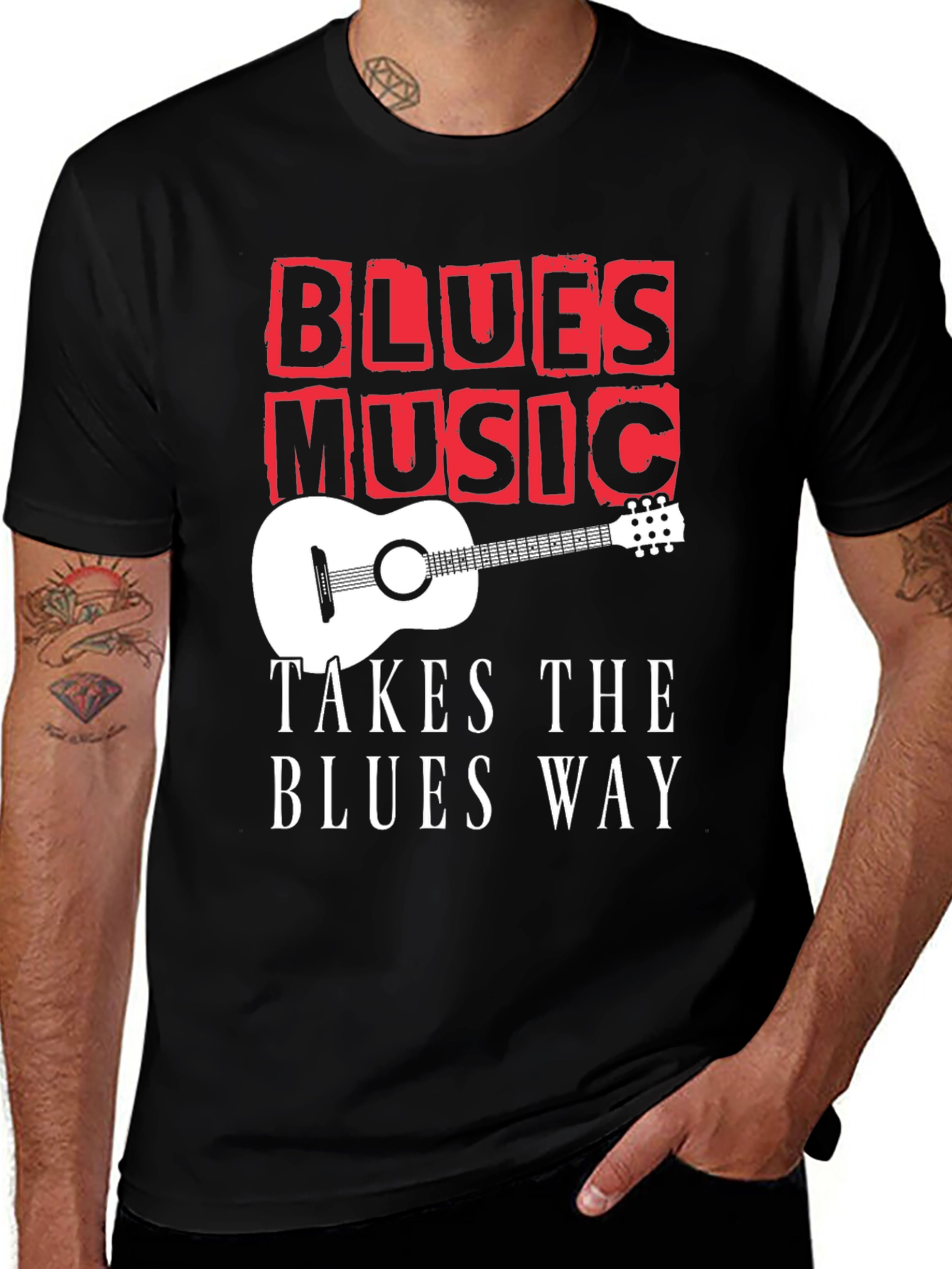 Variant 23 of Blues Music Guitar Graphic T-Shirt