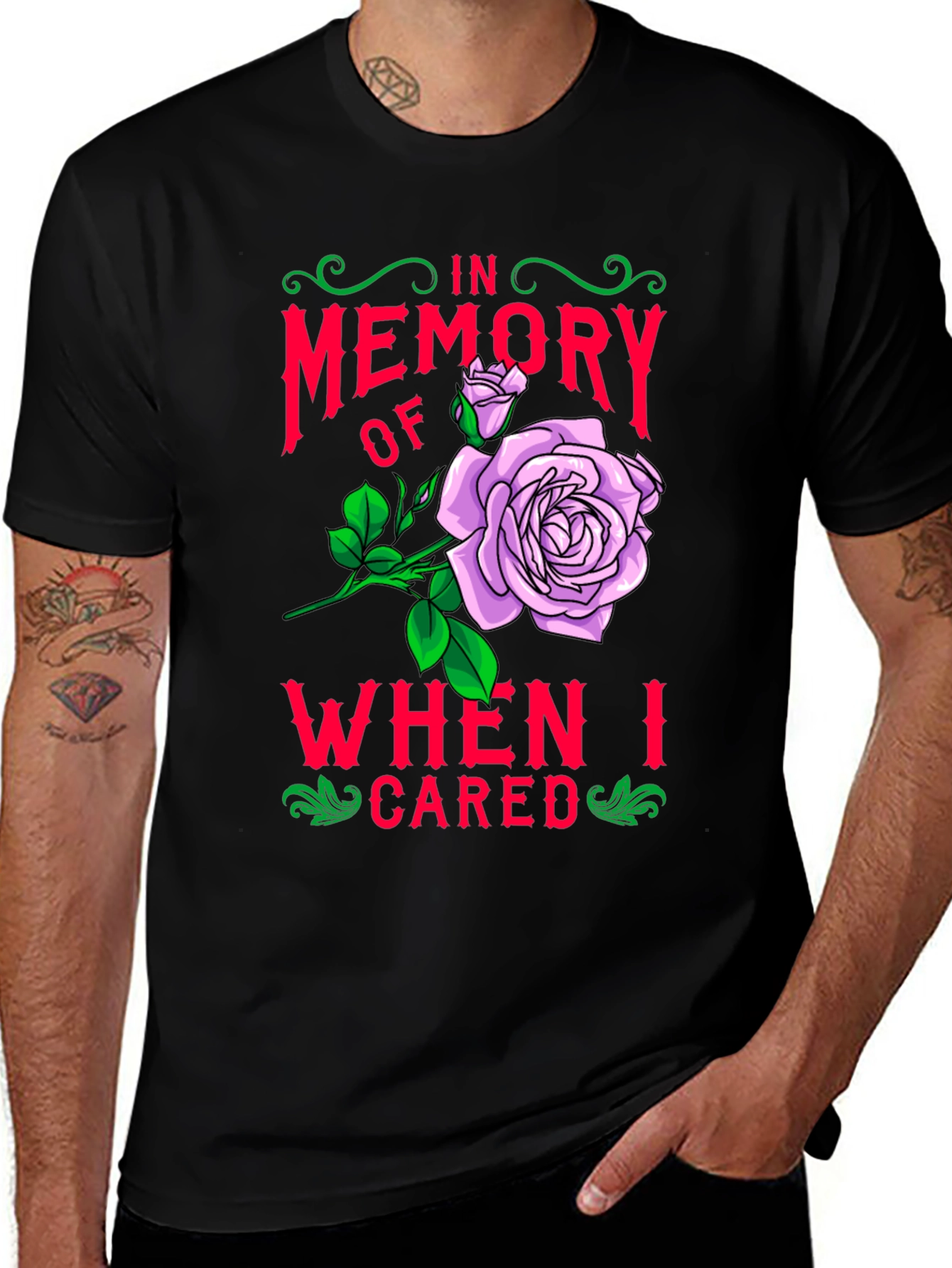 Variant 14 of In Memory of When I Cared Graphic T-Shirt