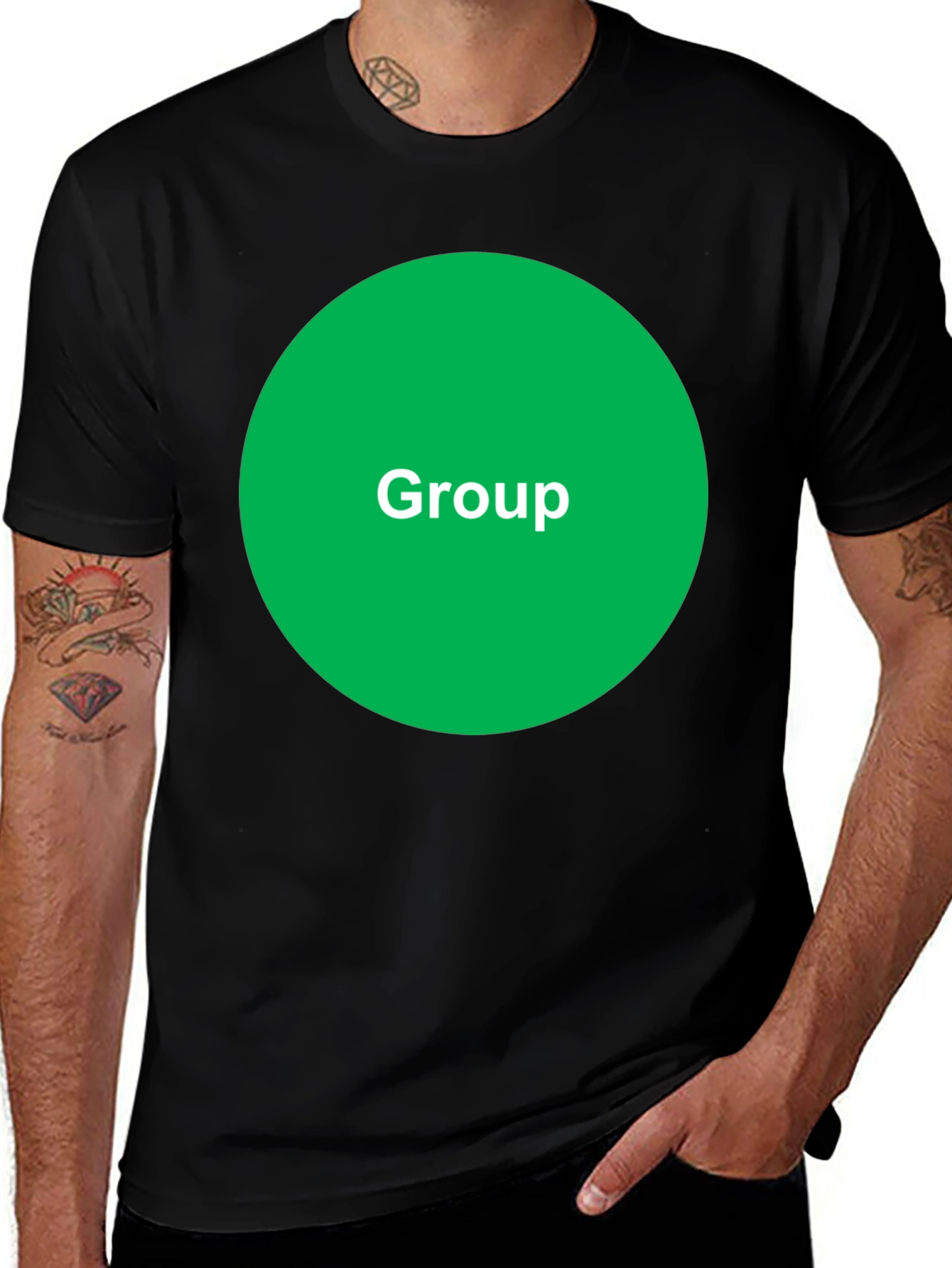 Variant 28 of Group Green Circle Black T-Shirt