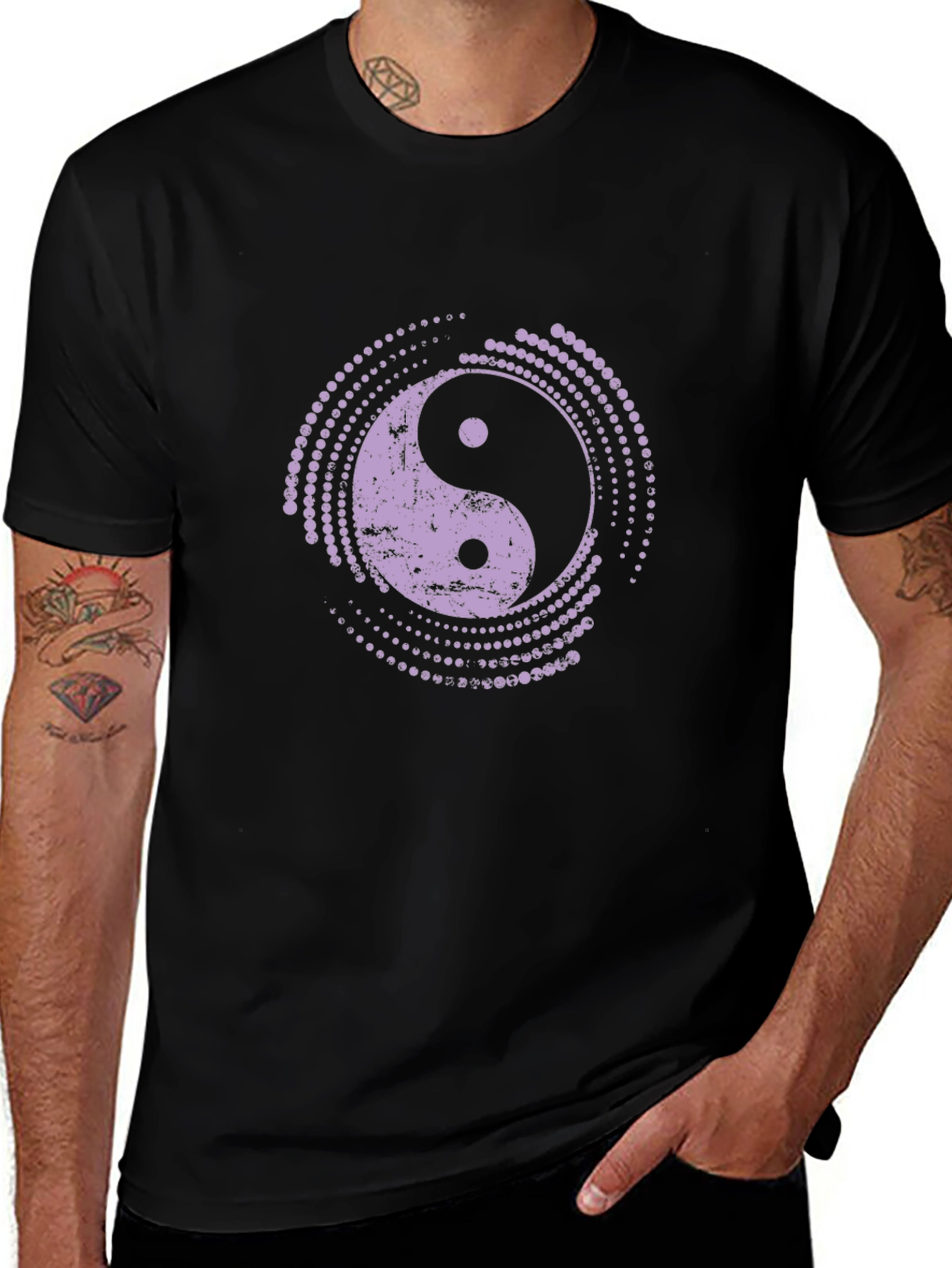 Variant 26 of Yin Yang Graphic Tee - Black Crew Neck