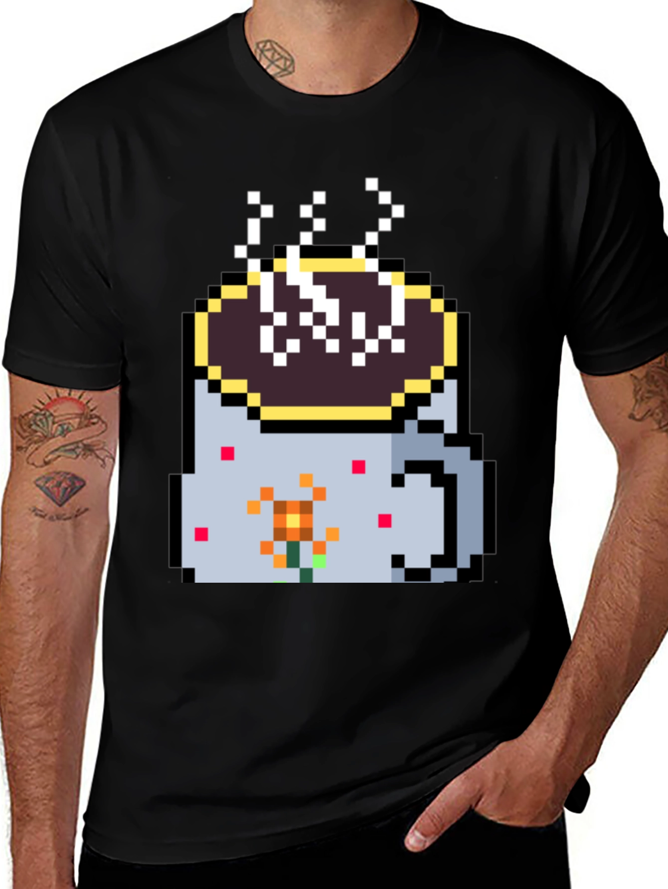 Variant 29 of Pixel Coffee Mug Graphic Tee
