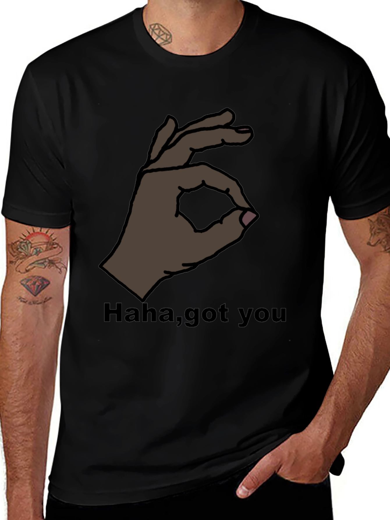 Variant 15 of Got You! Ok Hand Gesture T-Shirt