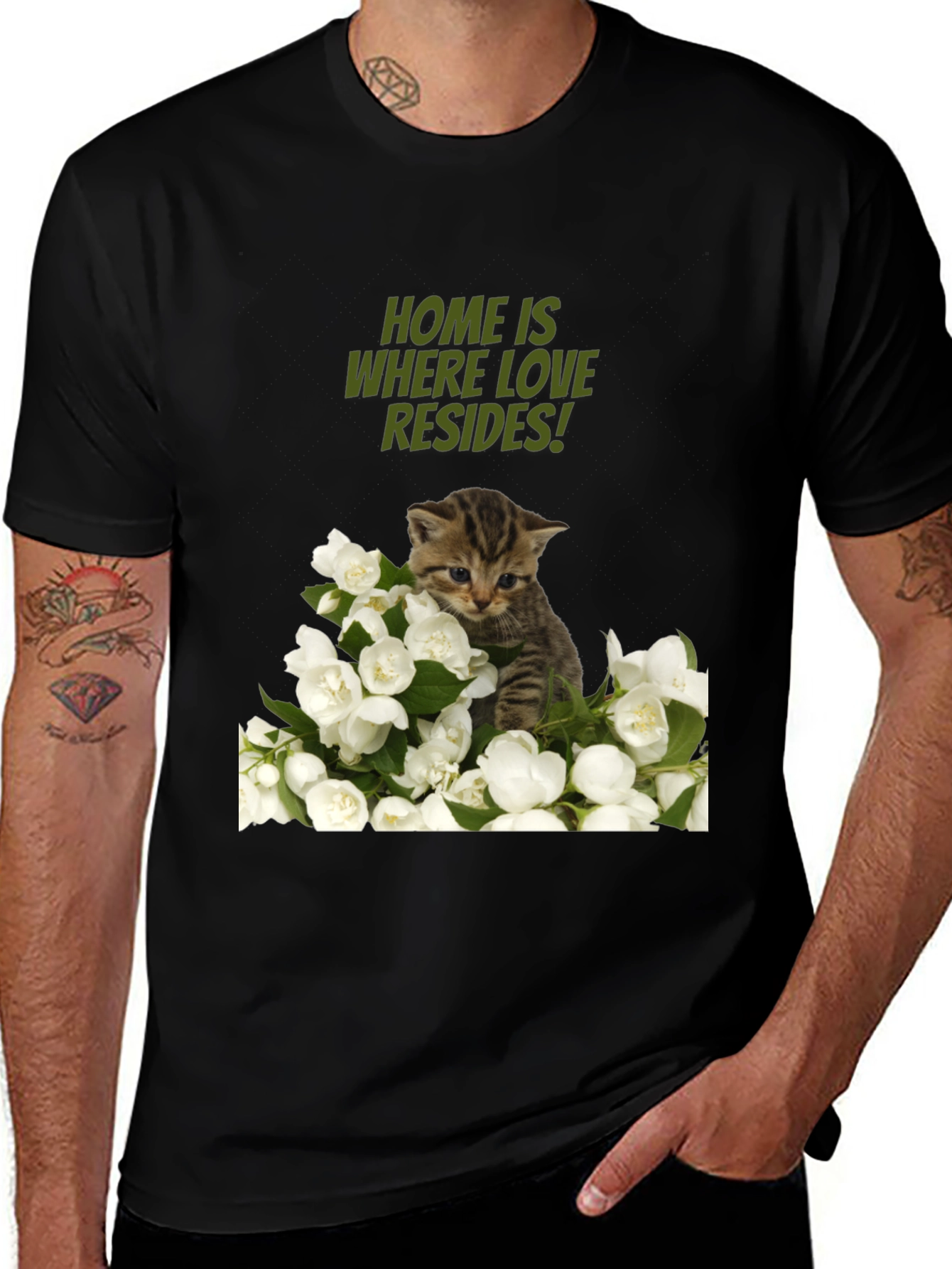 Variant 8 of Home Is Where Love Resides Cat T-Shirt