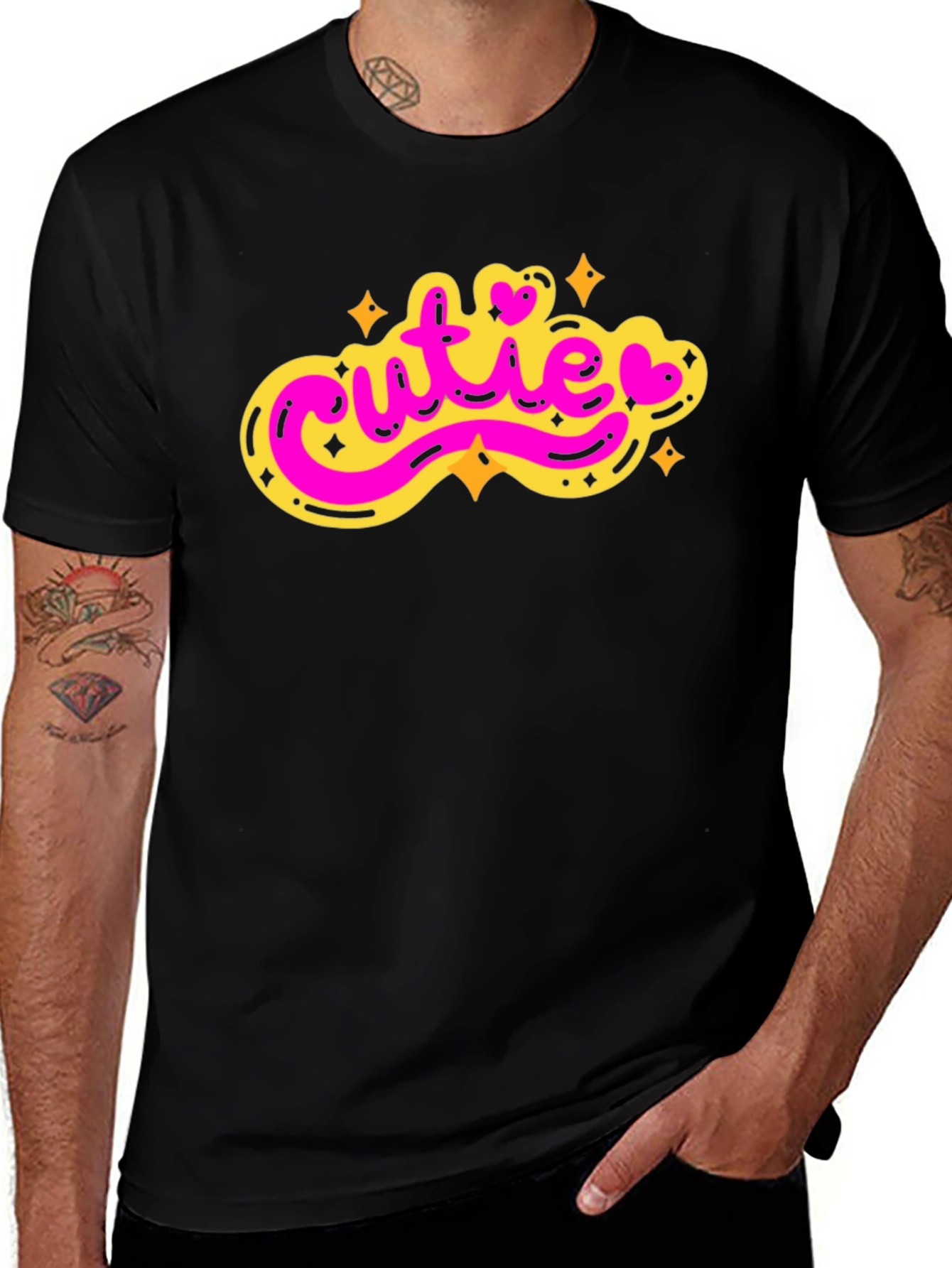 Variant 2 of Cutie Graphic Tee - Black