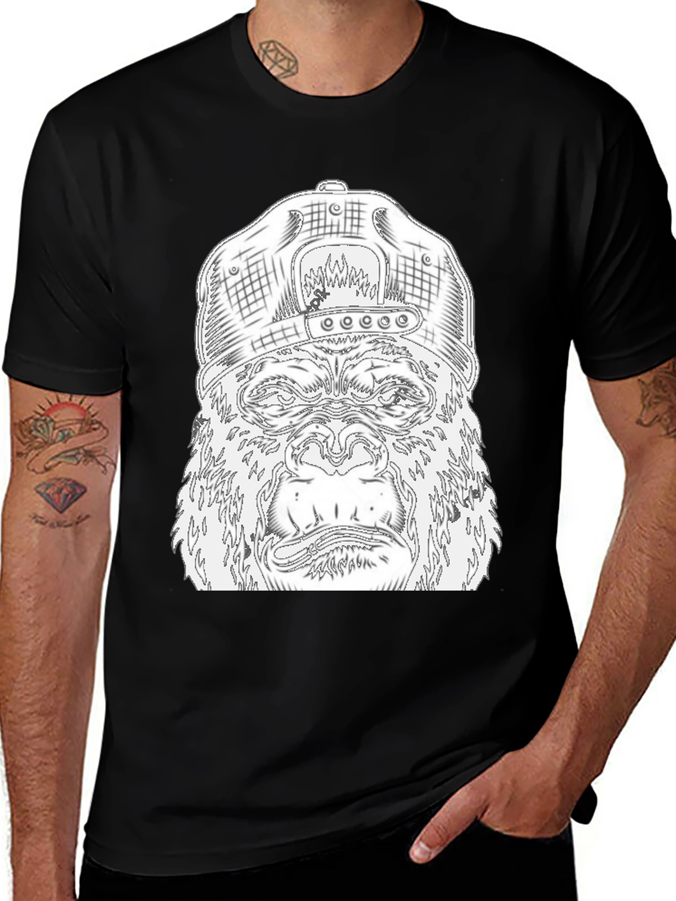 Variant 26 of Graphic Gorilla T-Shirt - Cool Streetwear Style