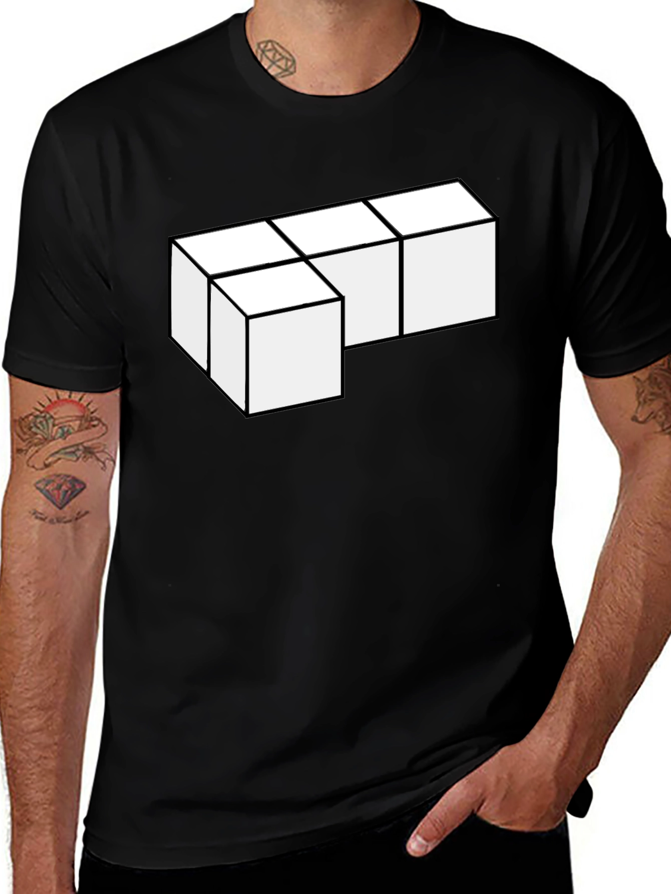 Variant 9 of Tetris Block T-Shirt - Modern Gamer Style
