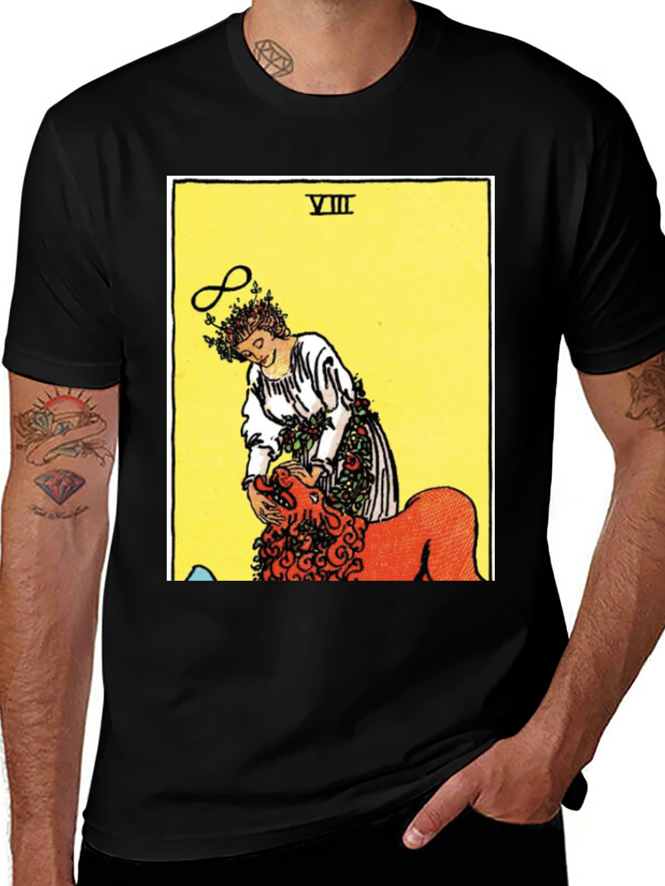 Variant 21 of Strength Tarot Card Graphic T-Shirt