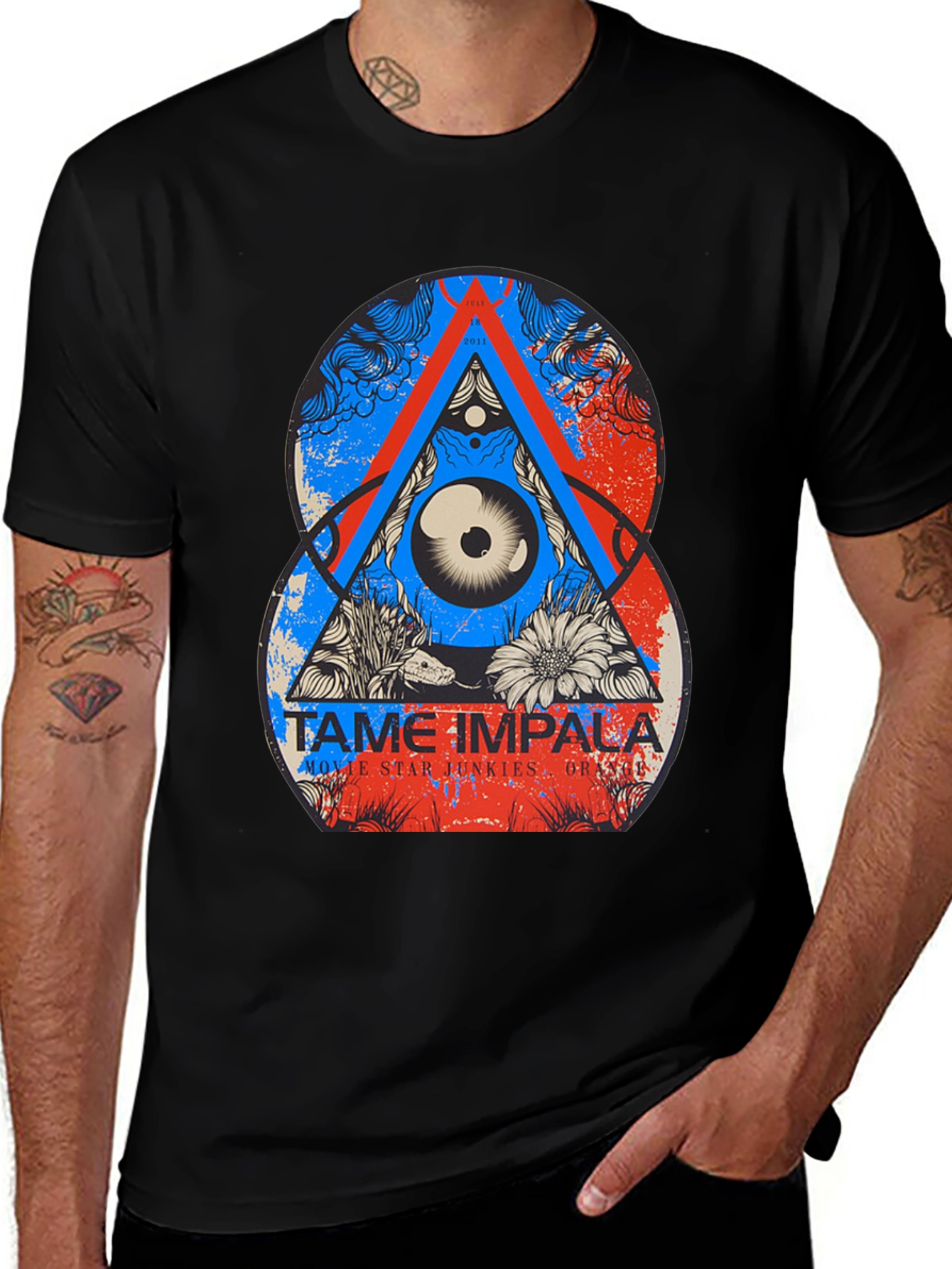 Variant 8 of Tame Impala Graphic Tee - Men's Black Short Sleeve