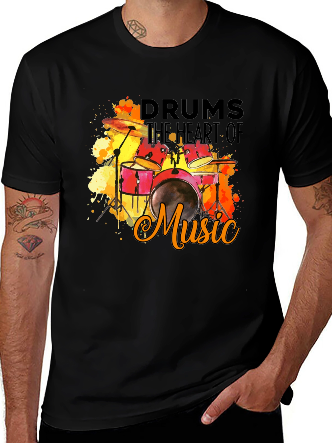 Drums the Heart of Music T-Shirt