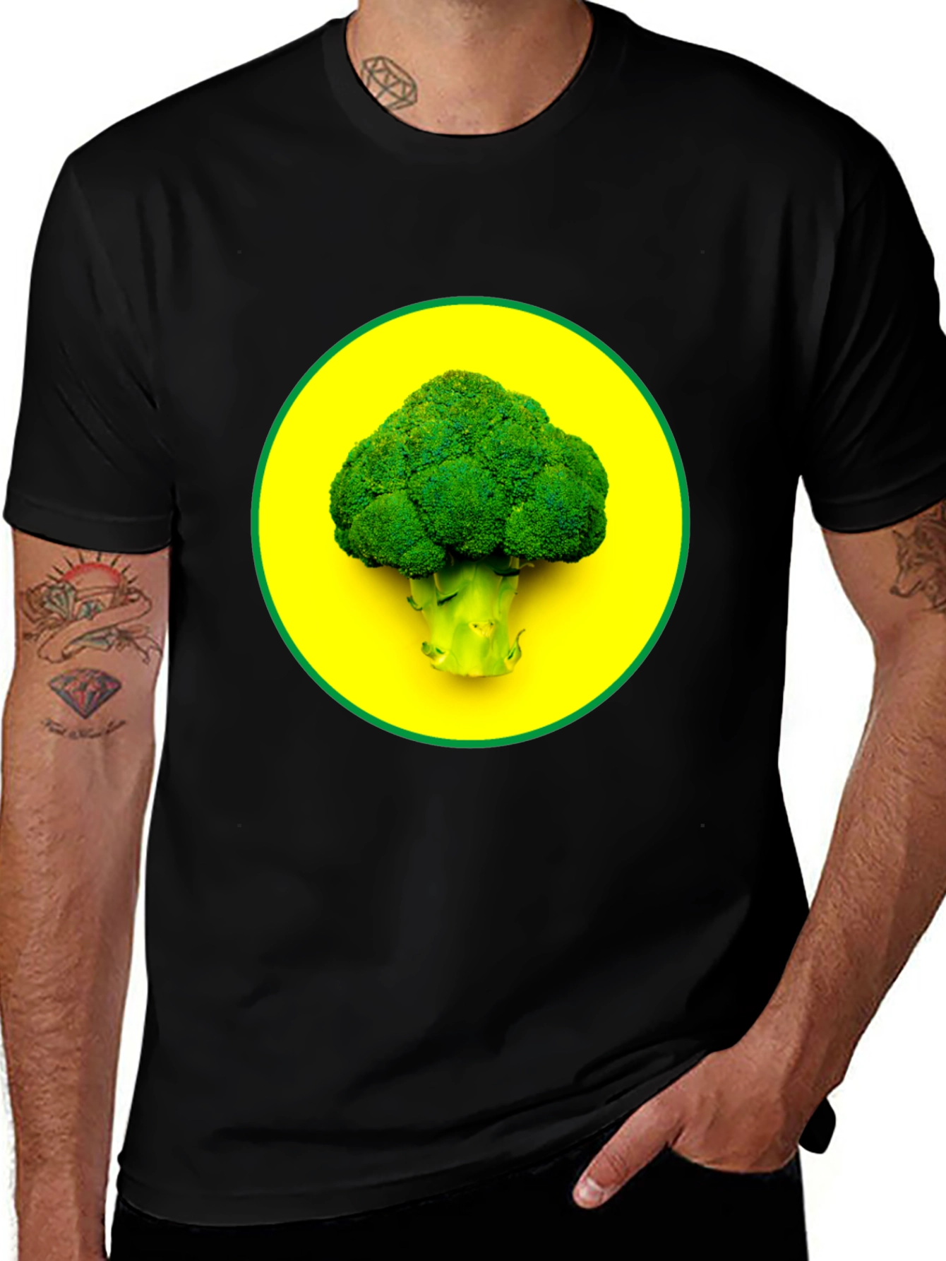 Variant 4 of Broccoli T-Shirt - Healthy Green Foodie Tee