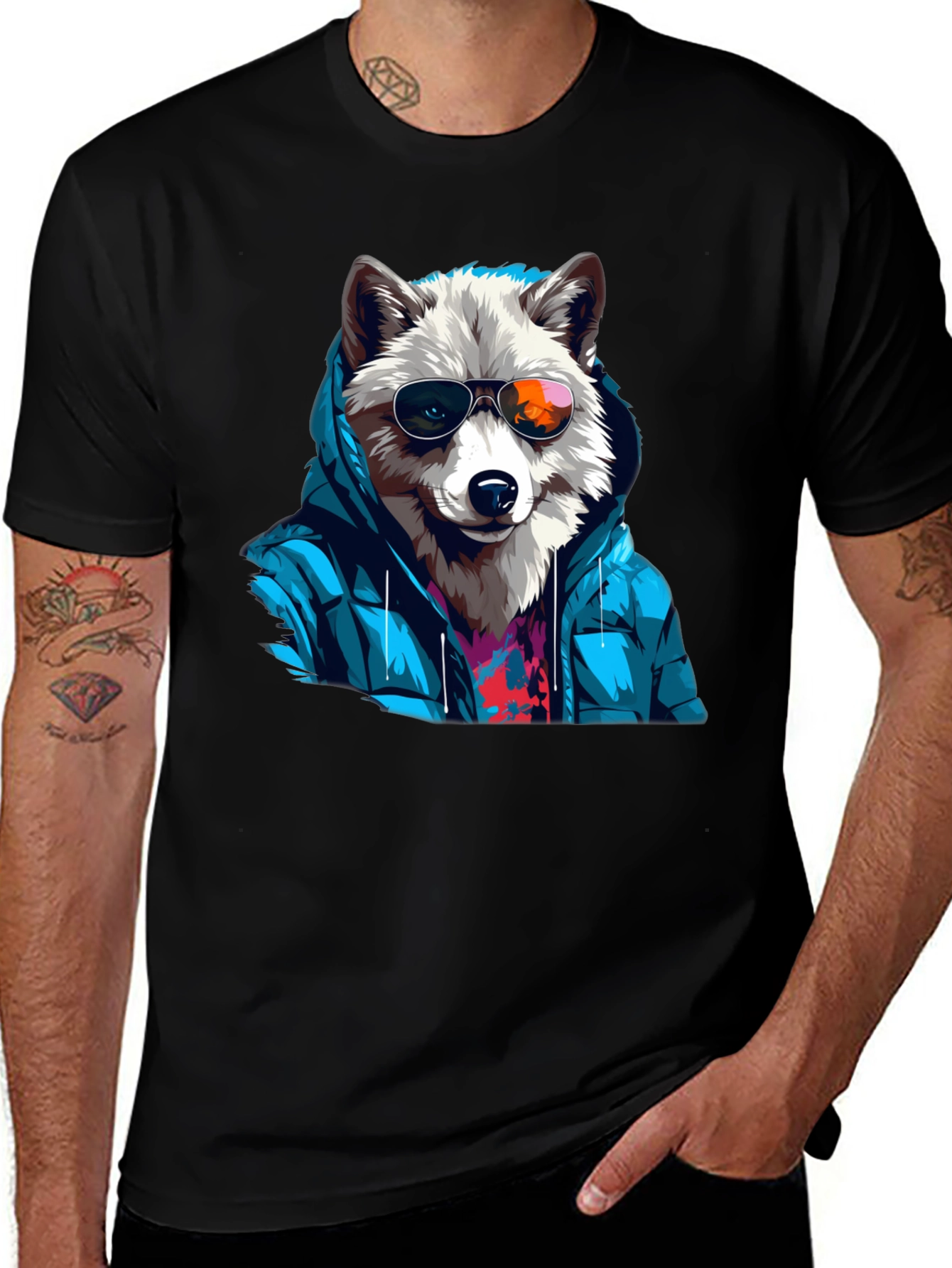Variant 5 of Cool Wolf Graphic Tee