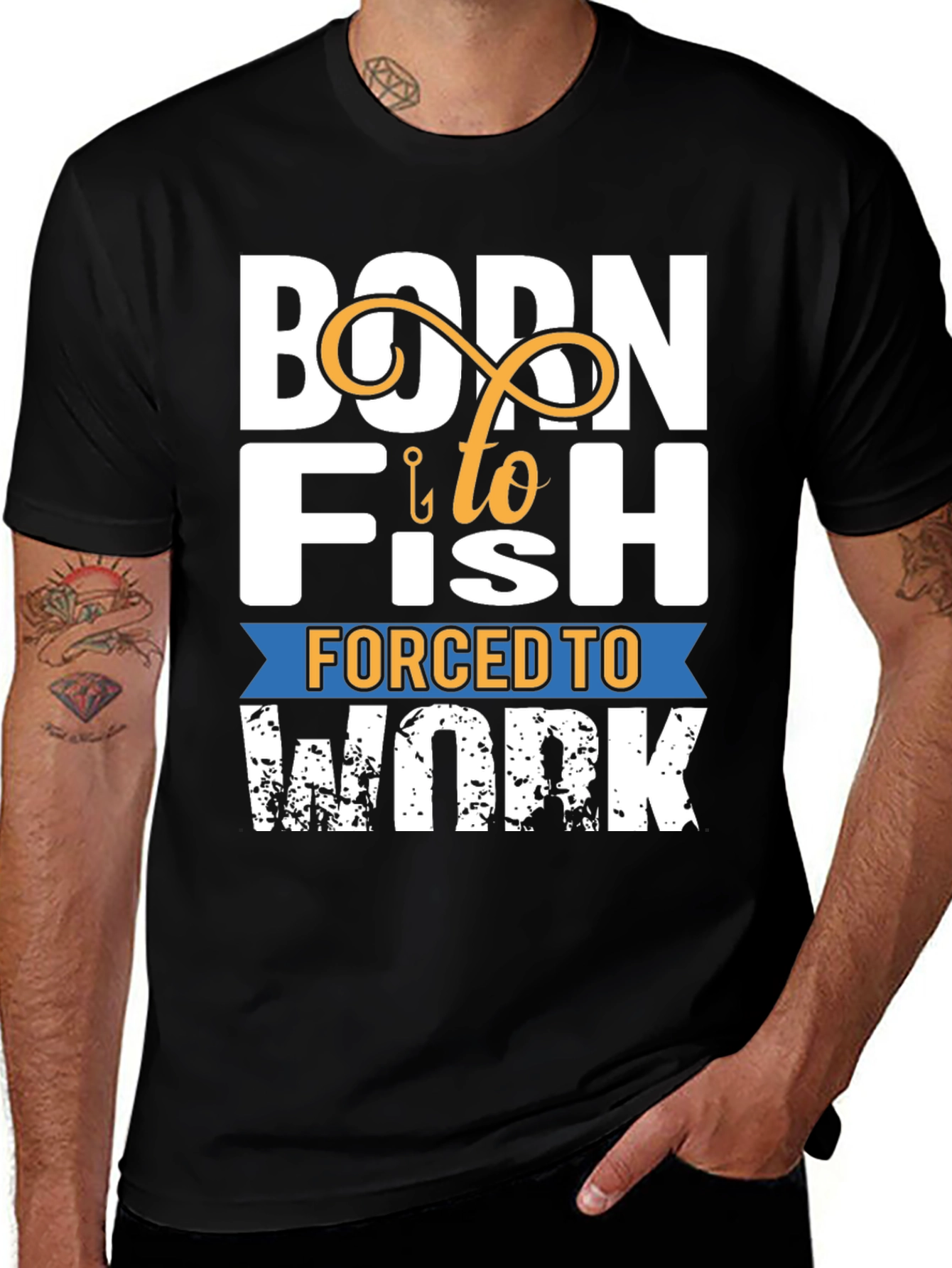 Variant 4 of Born to Fish T-Shirt