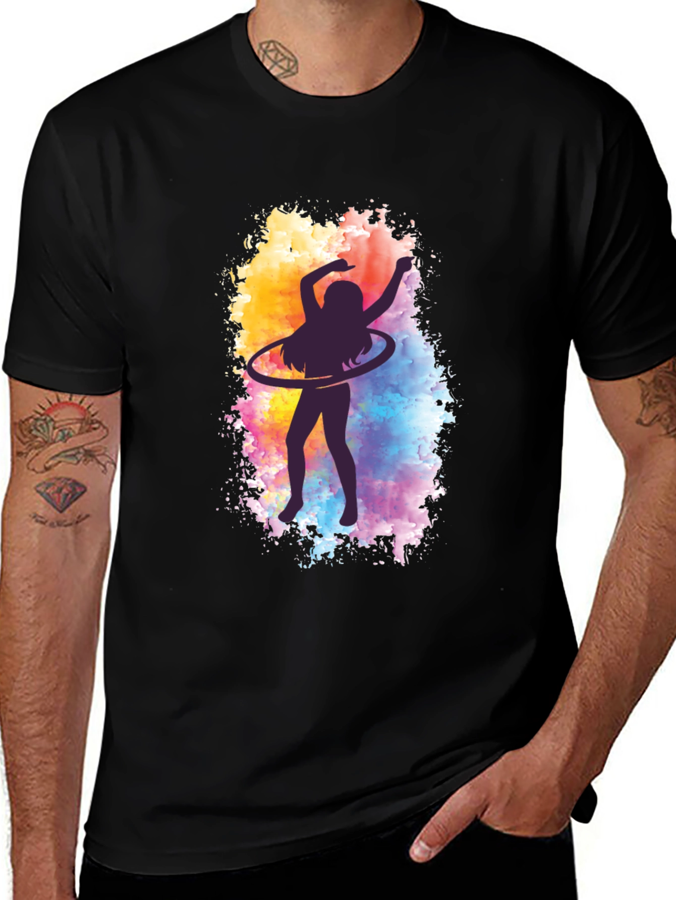 Hula Hoop Girl Graphic T-Shirt