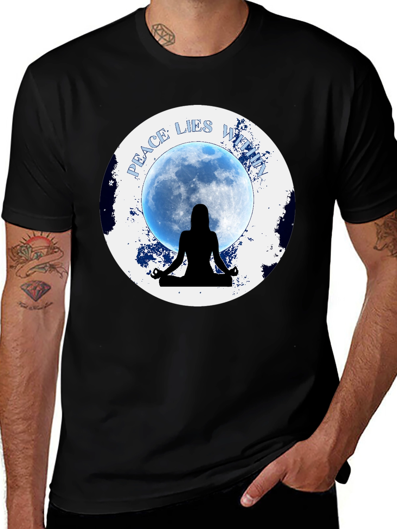 Peace Within Meditation T-Shirt - Black