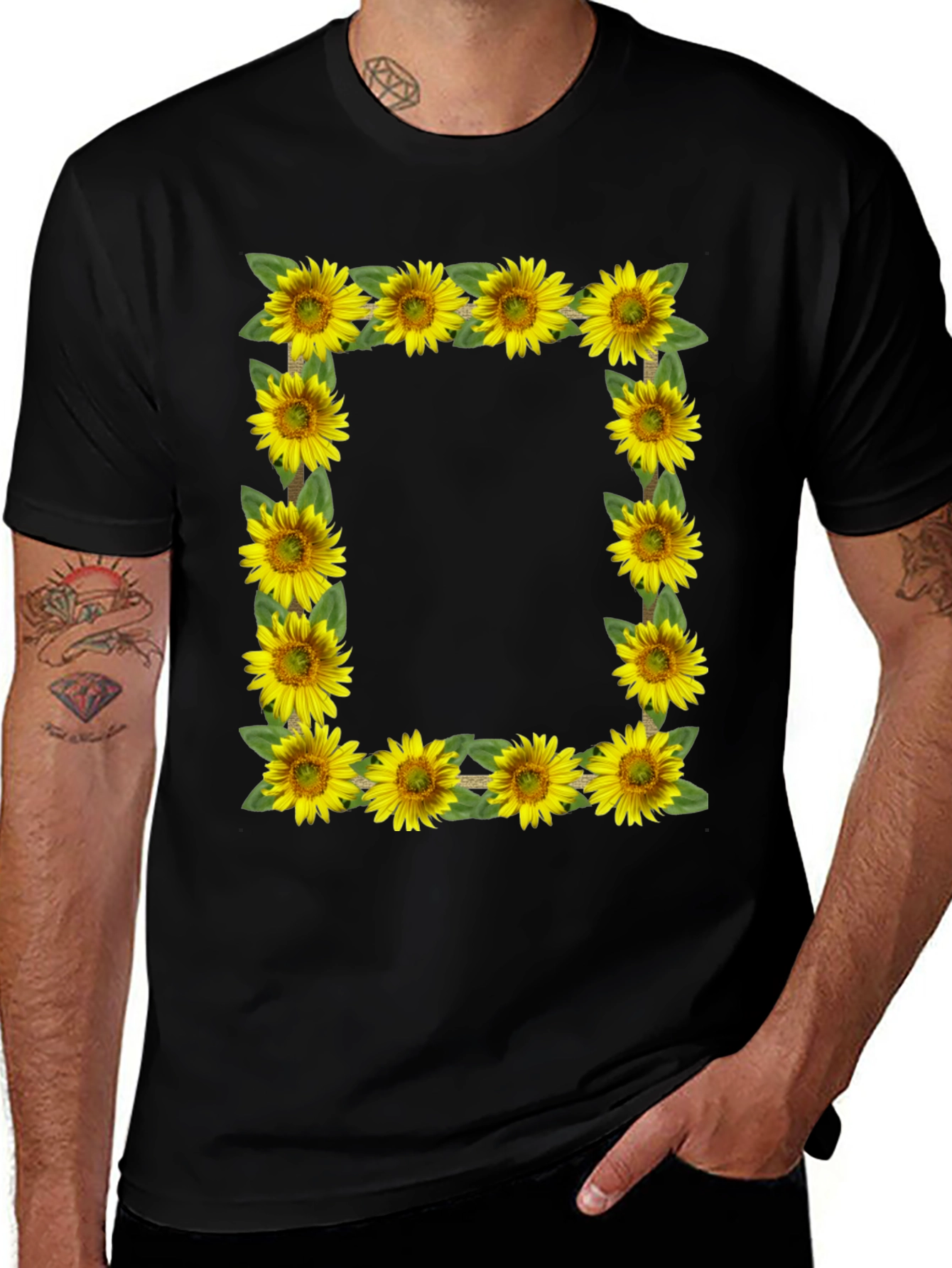 Variant 19 of Sunflower Frame Graphic T-Shirt