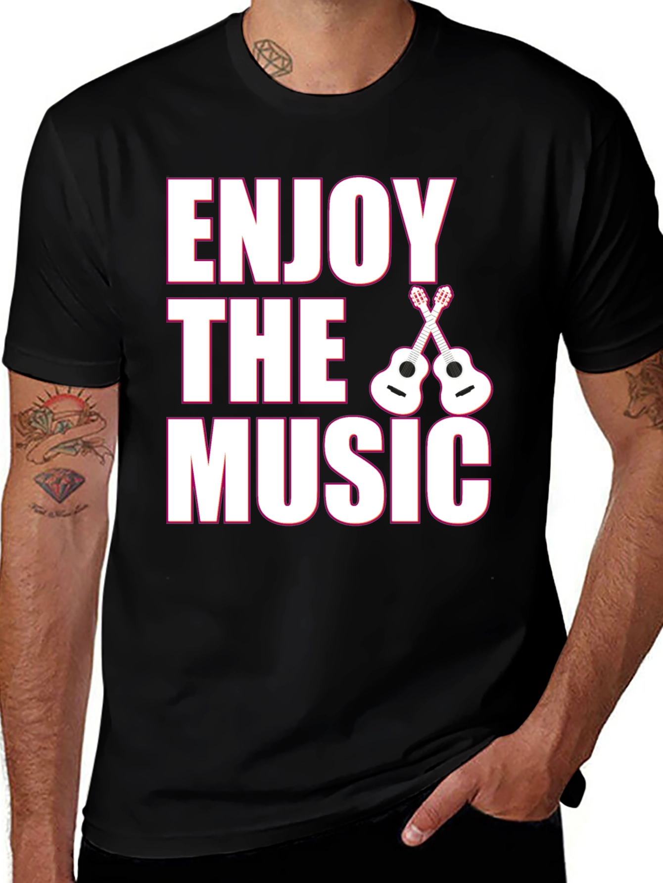Variant 11 of Enjoy The Music Black T-Shirt