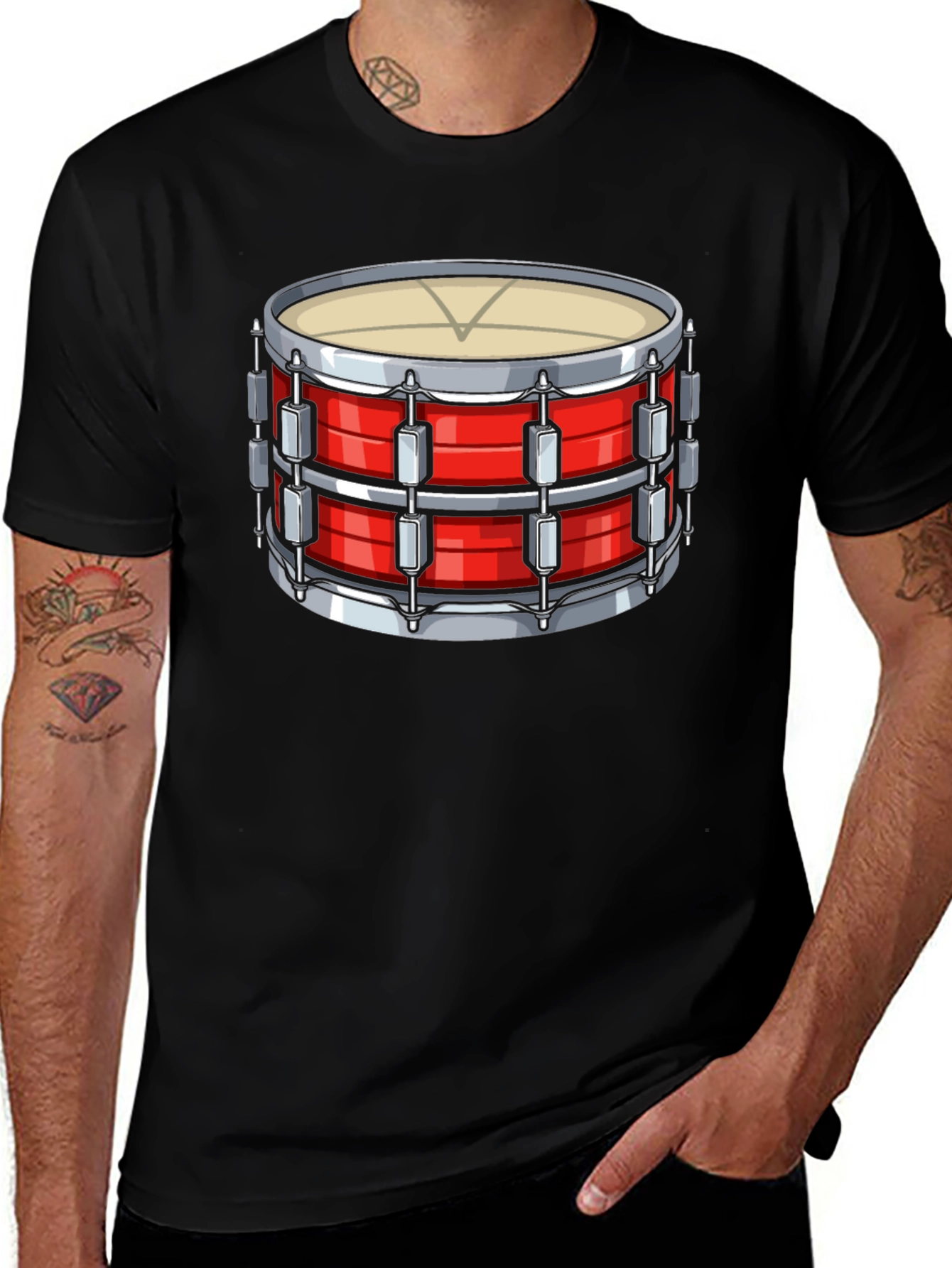 Drum Graphic T-Shirt - Music Lover Tee