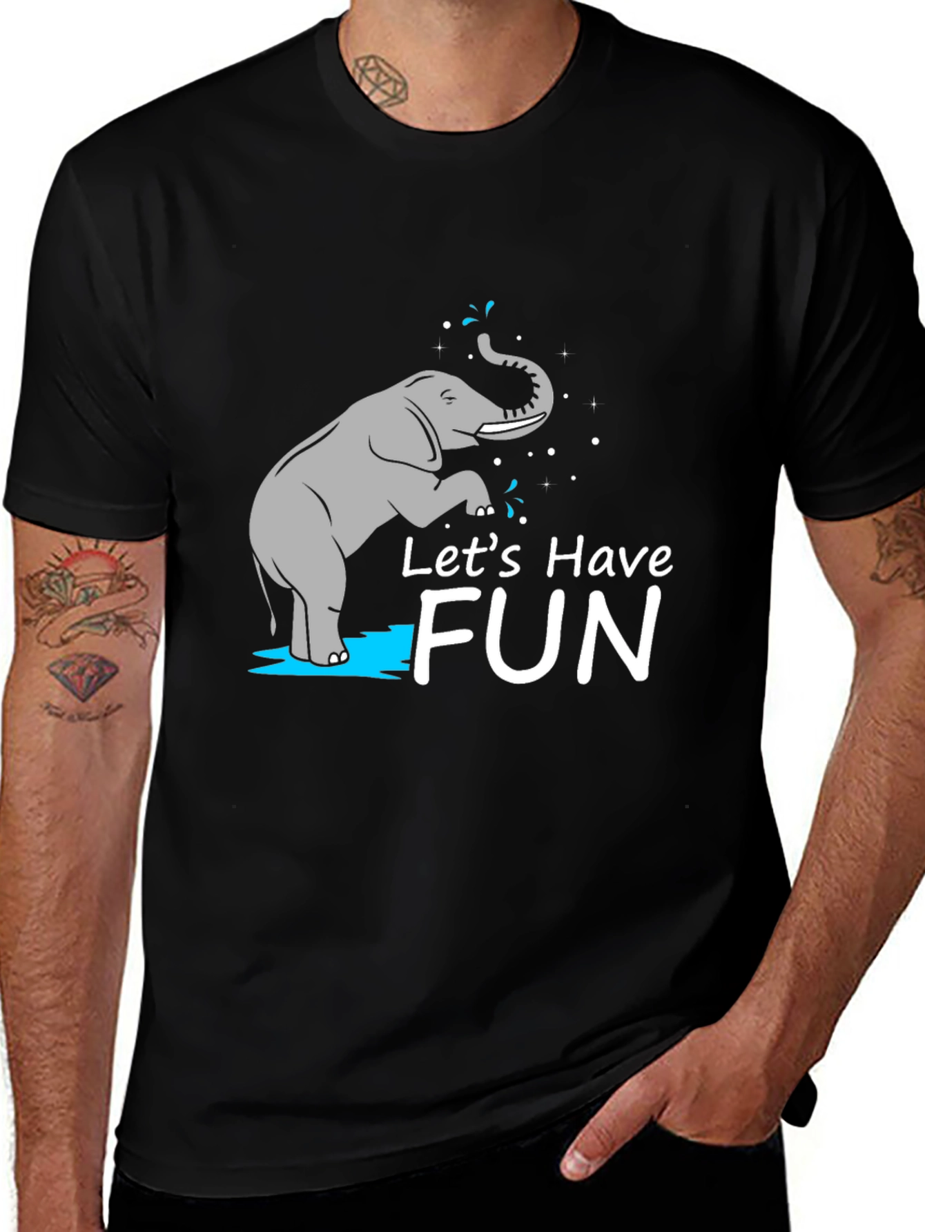 Variant 13 of Let's Have Fun Graphic Tee - Black