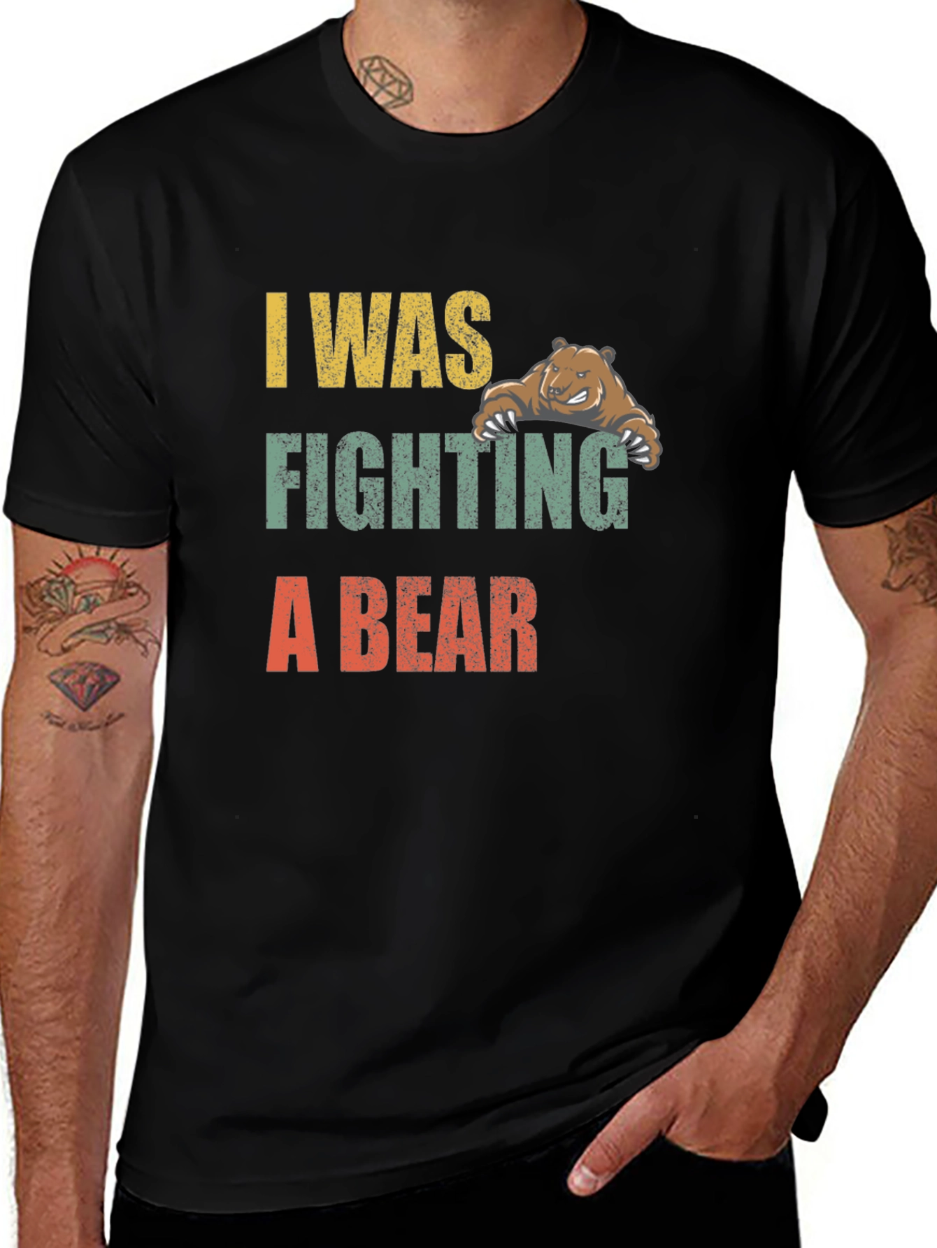 Variant 10 of I Was Fighting A Bear Graphic T-Shirt