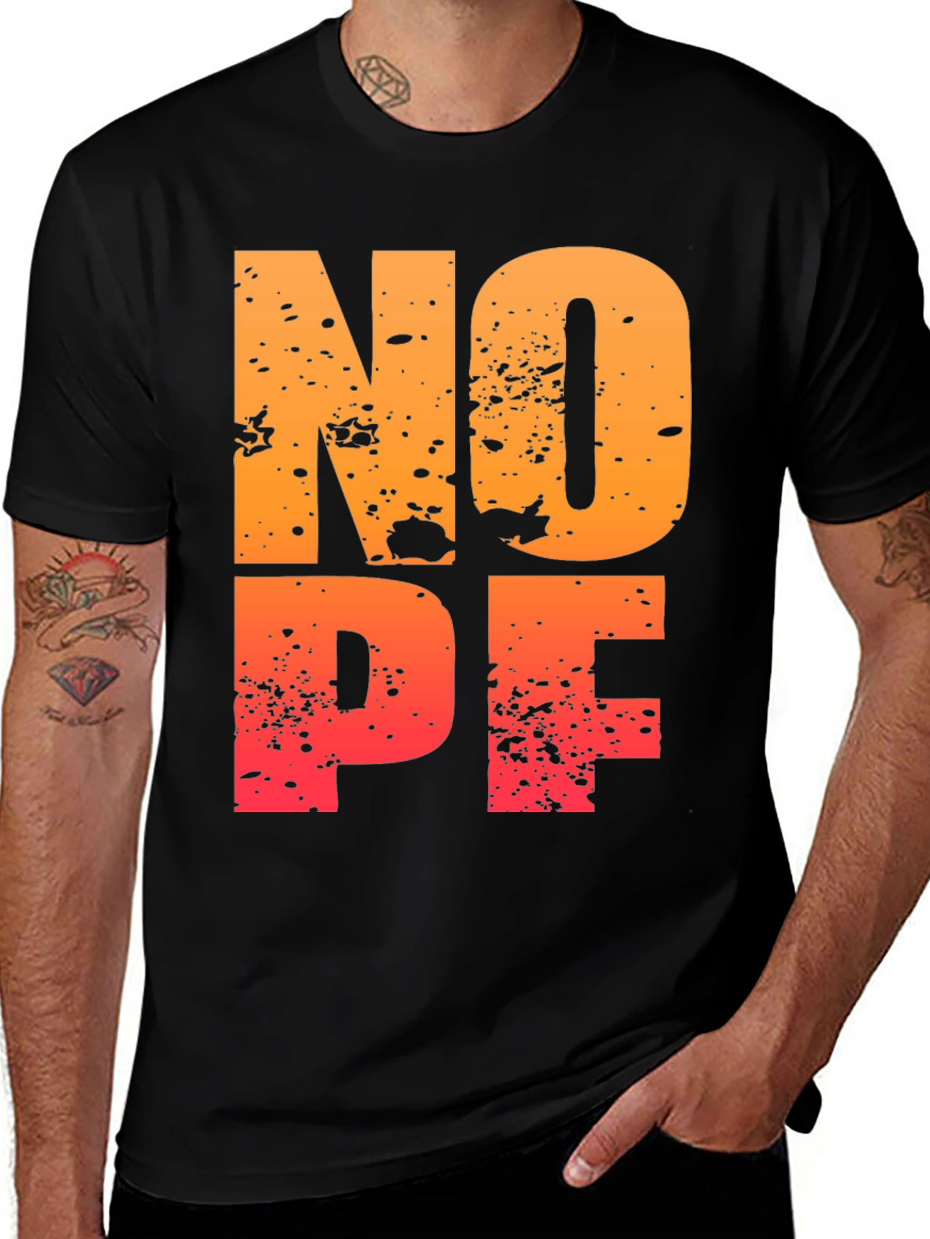 Variant 30 of NOPE Distressed Graphic T-Shirt 