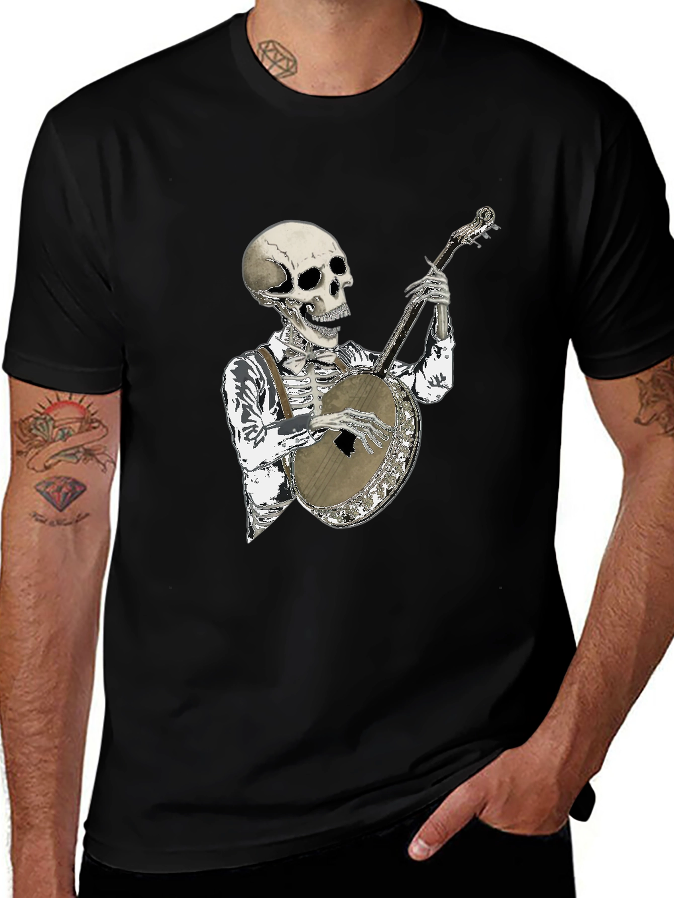 Variant 20 of Skeleton Banjo Player Graphic T-Shirt