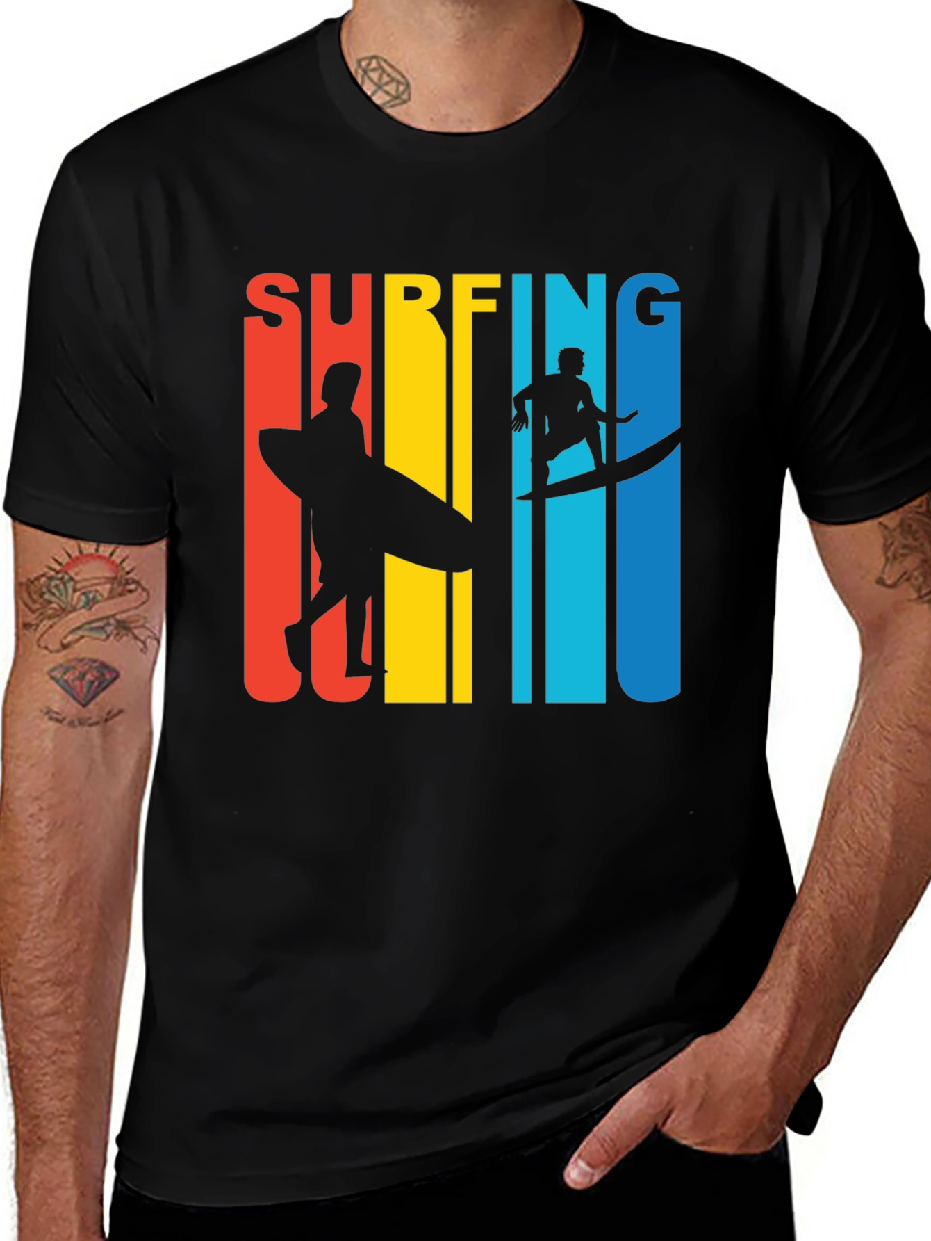 Variant 2 of Surfing Graphic T-Shirt - Retro Style