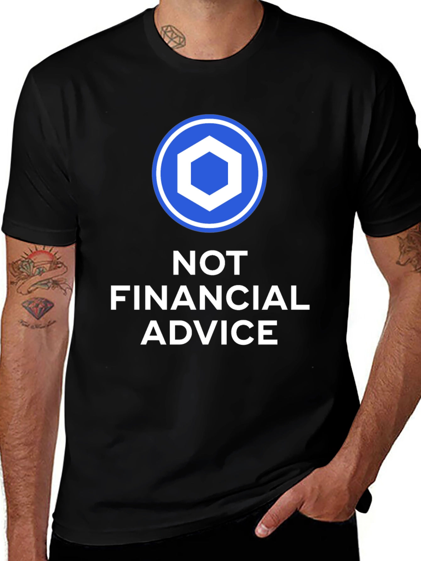Variant 12 of Not Financial Advice Chainlink Crypto T-Shirt