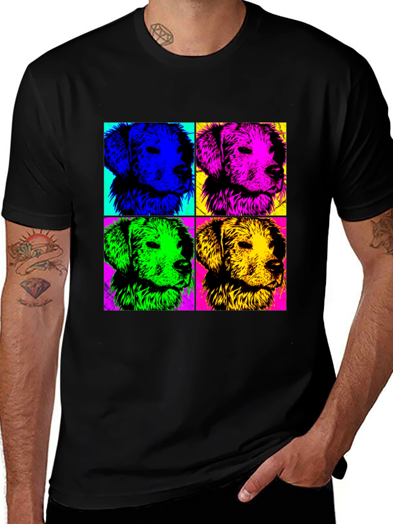 Variant 7 of Pop Art Dog Portrait T-Shirt
