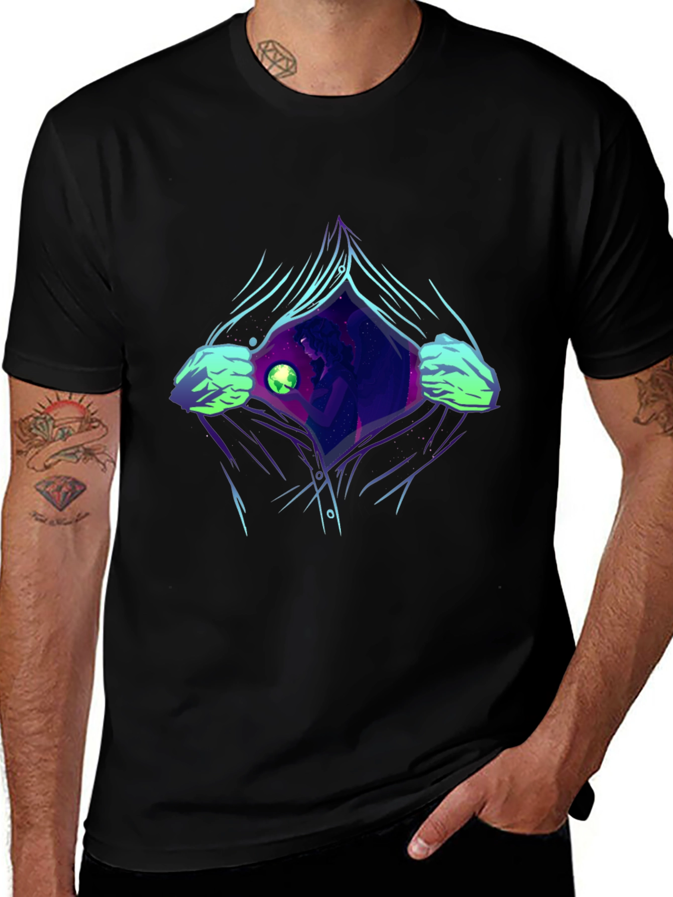 Variant 24 of Torn Shirt Galaxy Graphic Tee