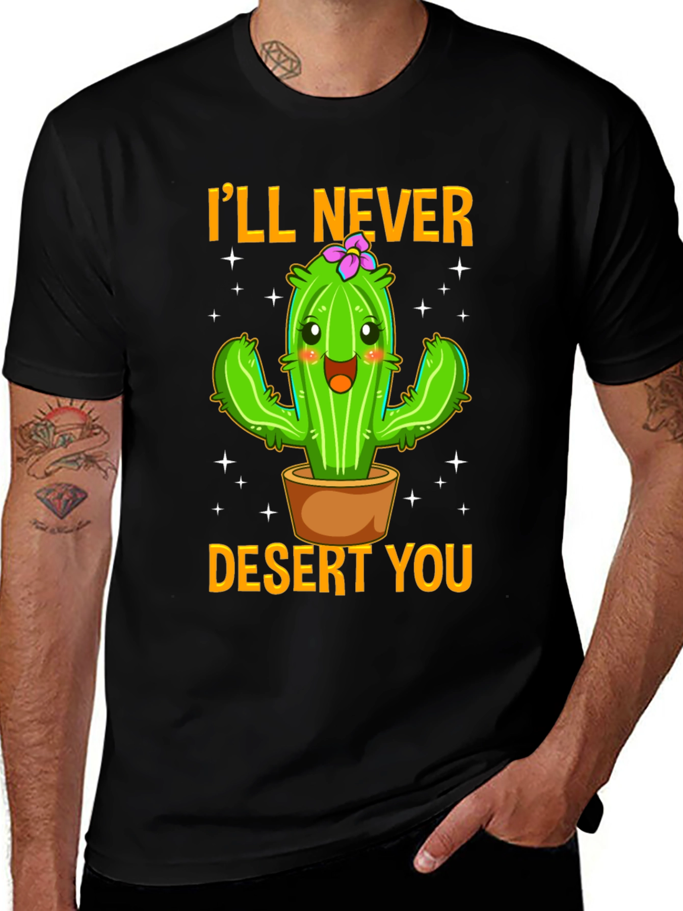 Variant 17 of I'll Never Desert You Cactus Graphic Tee
