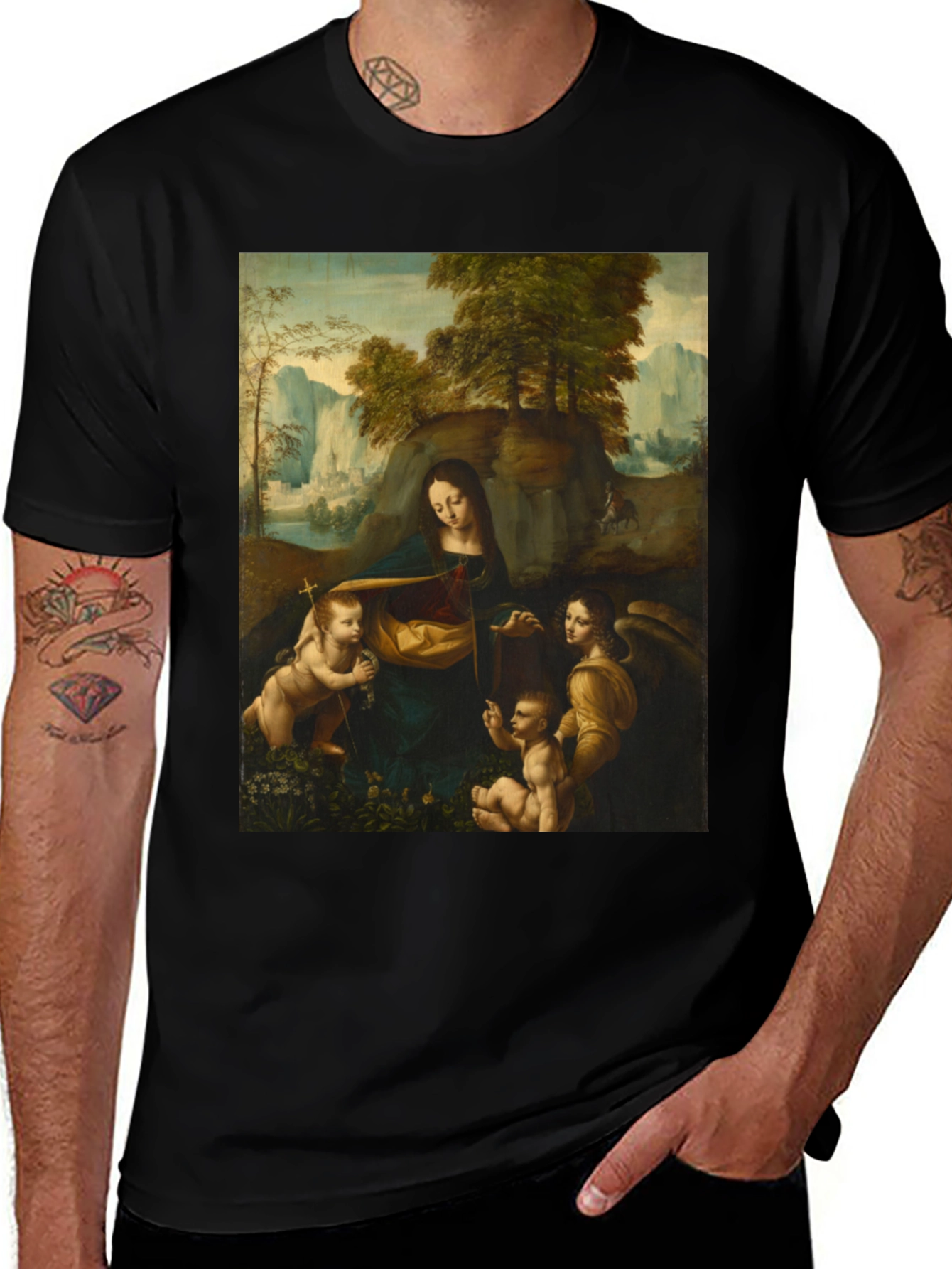 Madonna of the Rocks T-Shirt - Classic Art Tee
