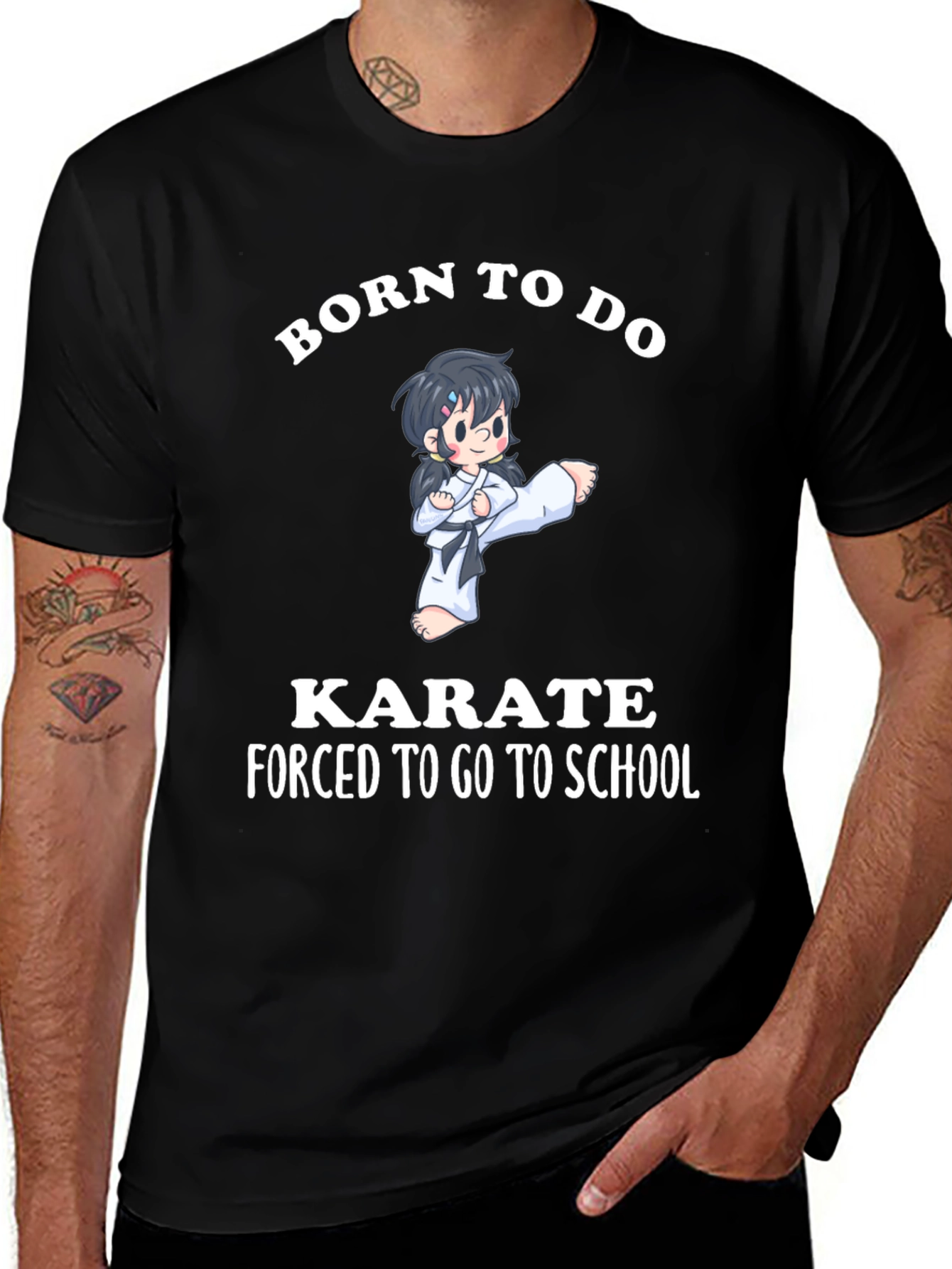 Variant 11 of Born To Do Karate Graphic T-Shirt