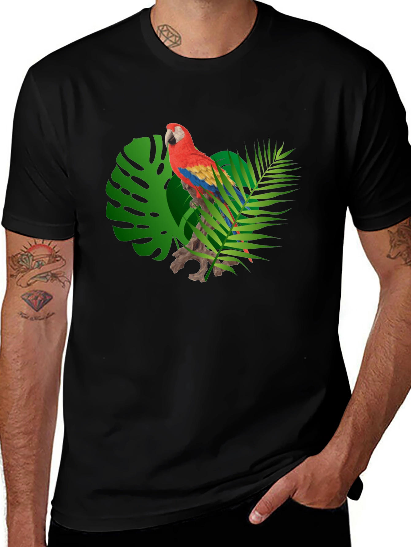 Variant 29 of Tropical Parrot Graphic T-Shirt