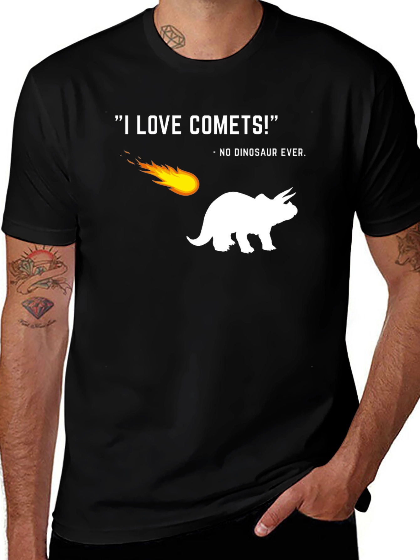 Variant 20 of Comet Dinosaur T-Shirt - Funny Sarcastic Graphic Tee