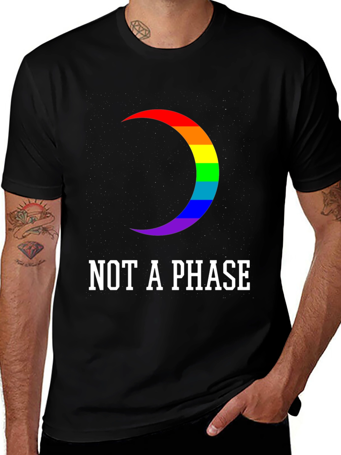 Variant 19 of Rainbow Moon "Not a Phase" Graphic T-Shirt
