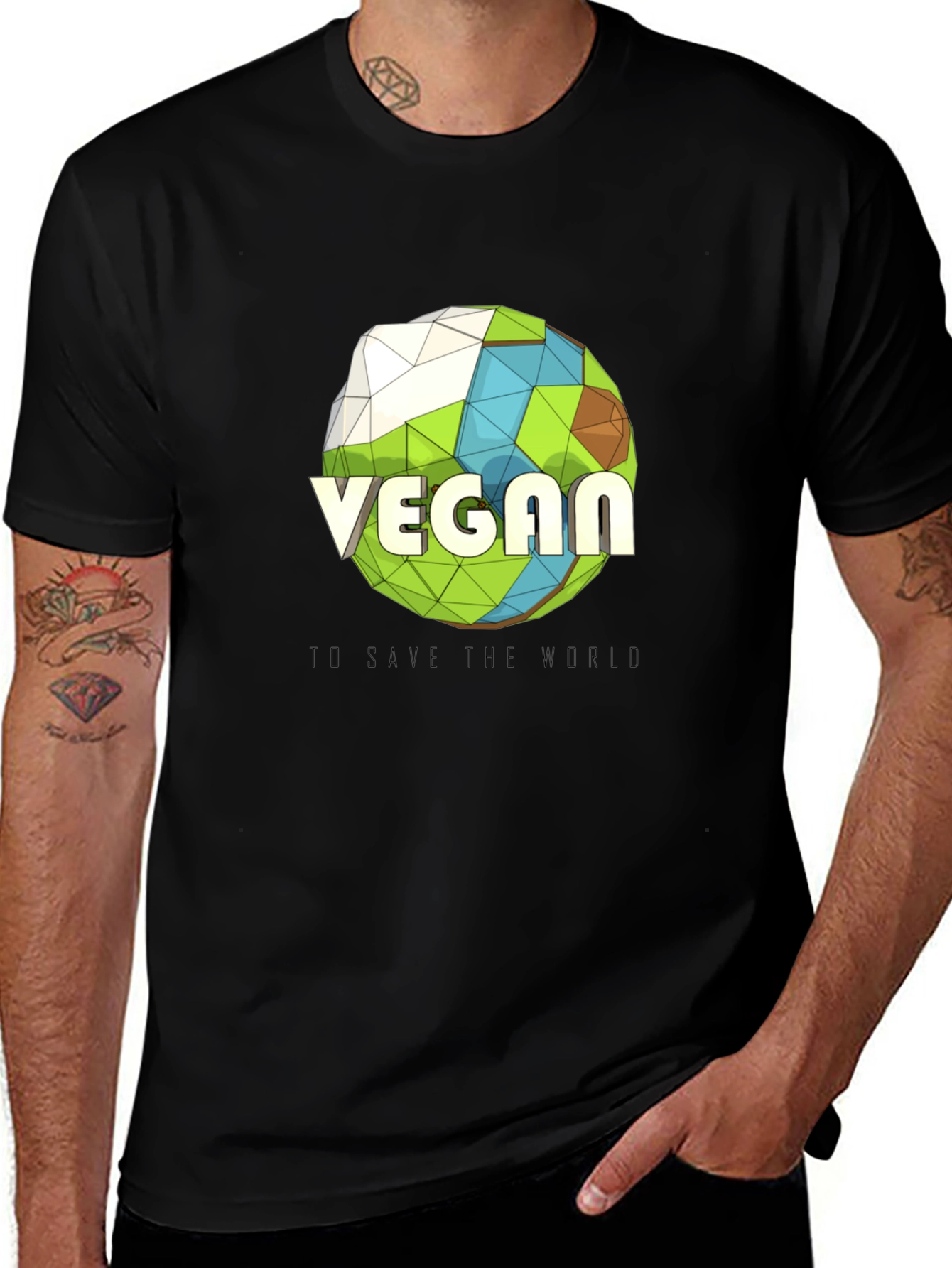 Vegan To Save The World Graphic T-Shirt