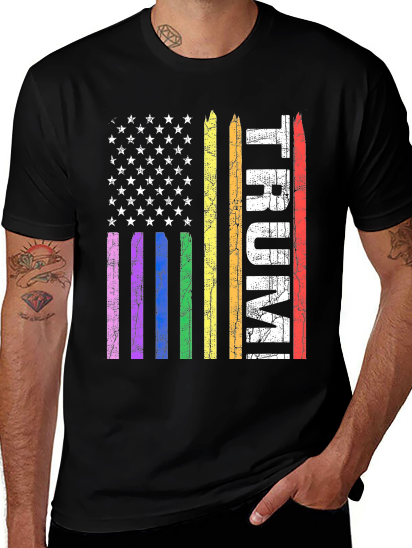 Patriotic LGBT Pride TRUMP Graphic T-Shirt