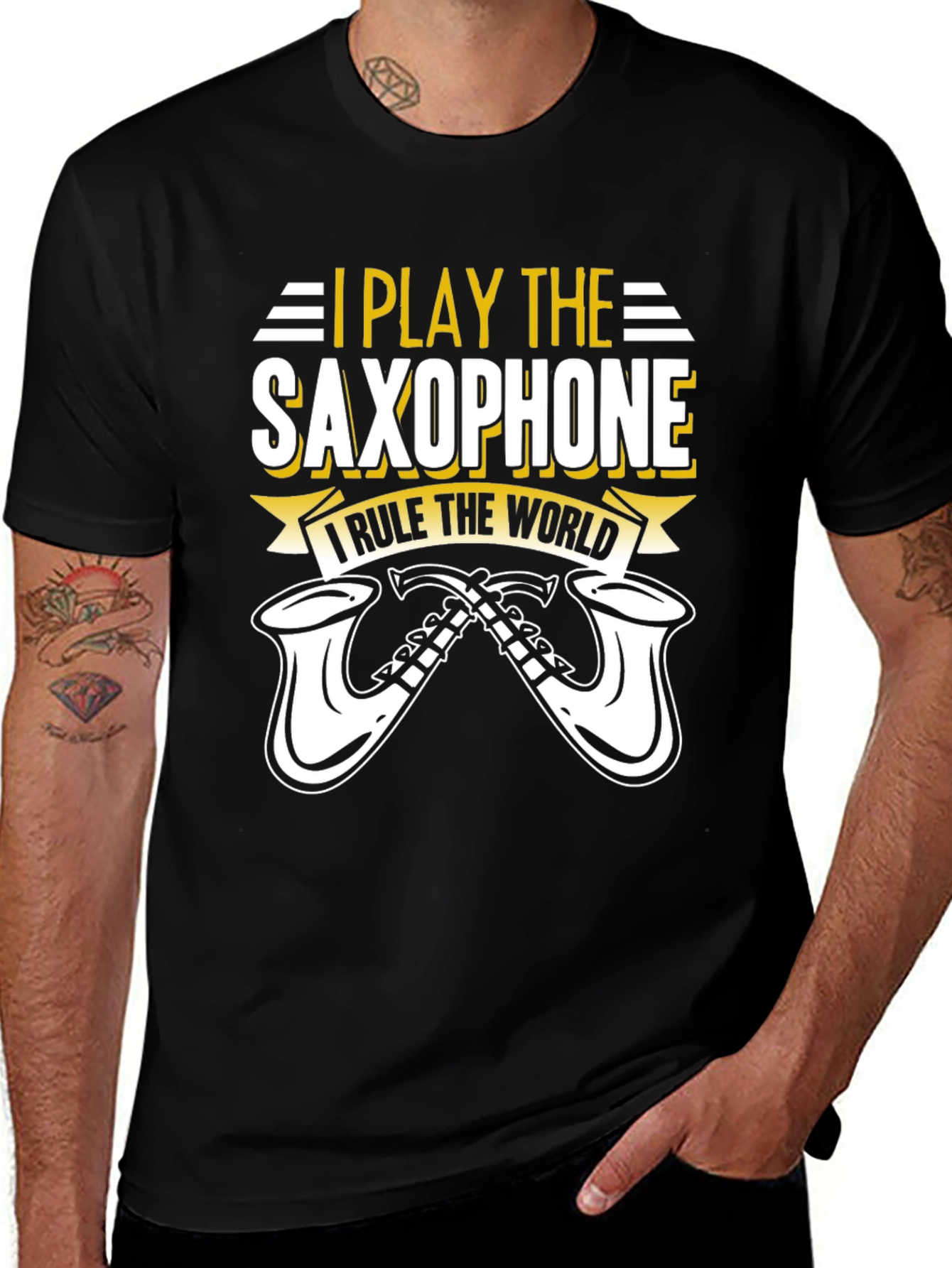 Variant 11 of I Play Saxophone T-Shirt - Music Lover Tee