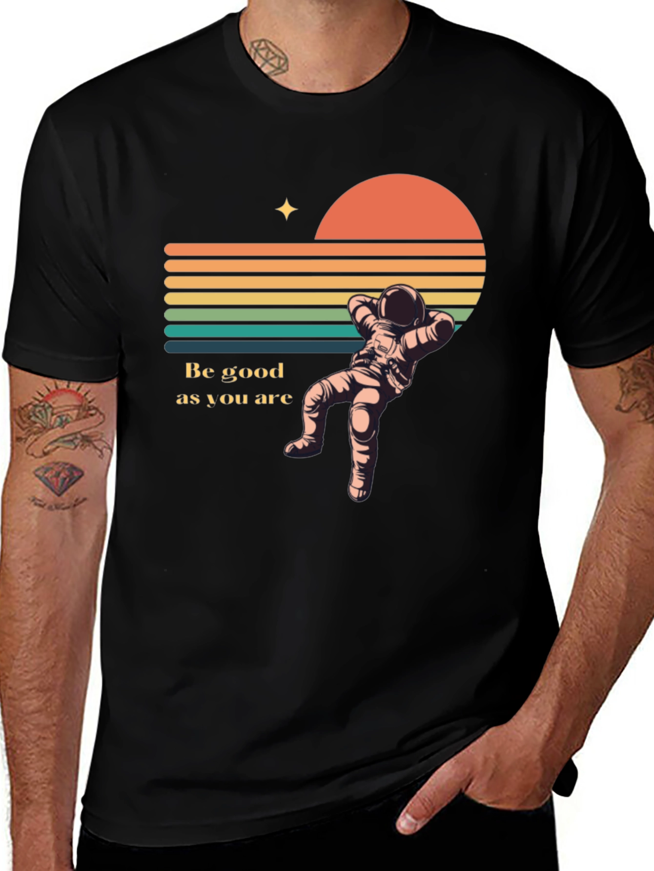 Retro Astronaut T-Shirt - Be Good As You Are