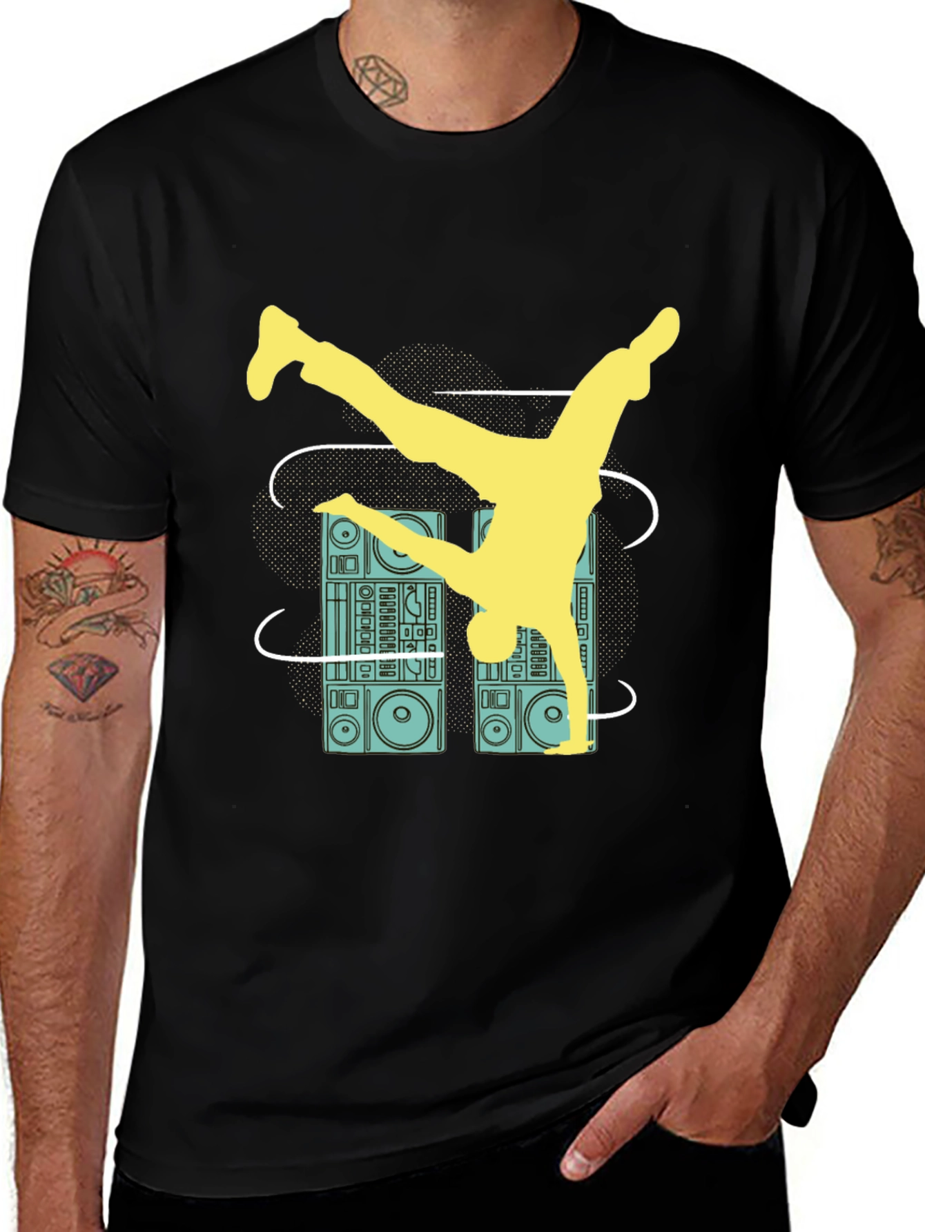 Variant 13 of DJ Handstand Graphic Tee
