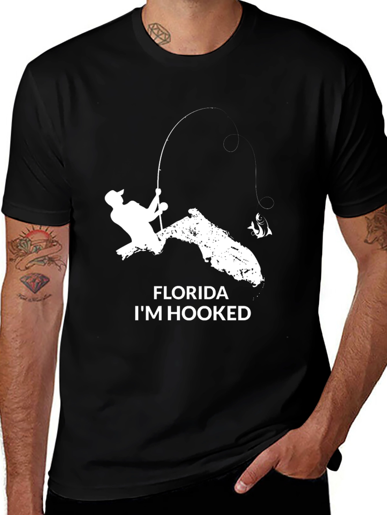 Variant 17 of Florida I'm Hooked Fishing T-Shirt