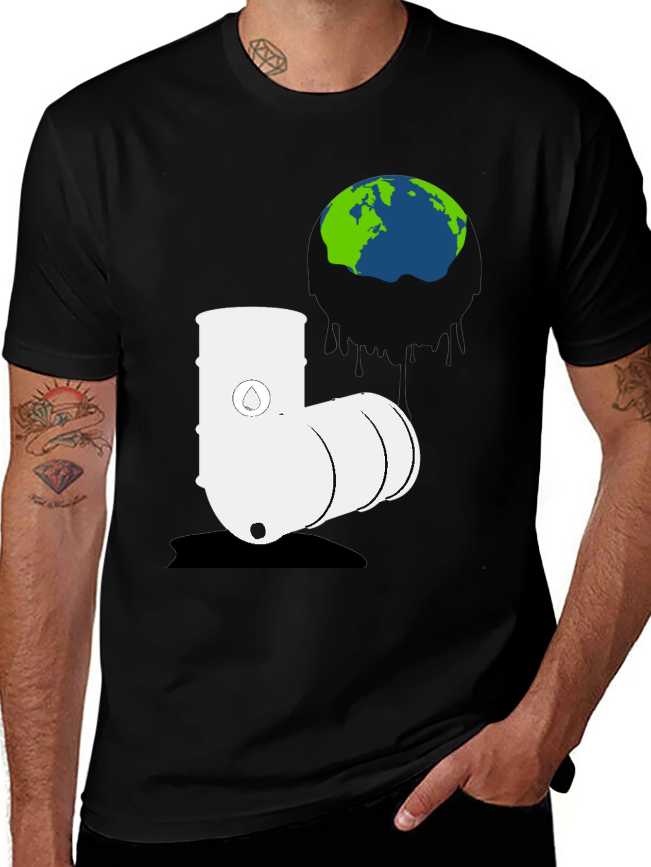 Variant 30 of Eco-Aware Graphic Tee - Black