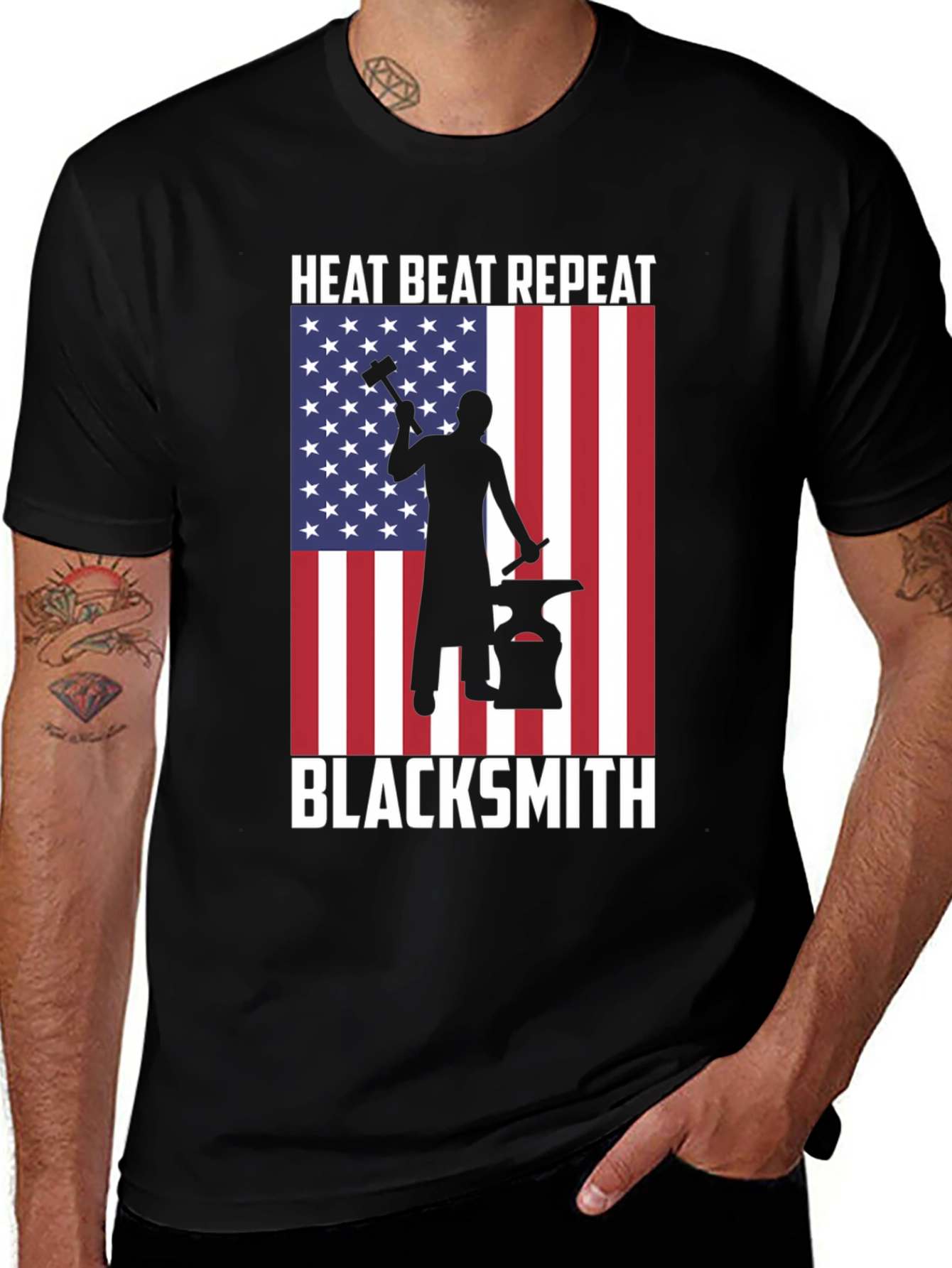 Variant 27 of Heat Beat Repeat Blacksmith T-Shirt