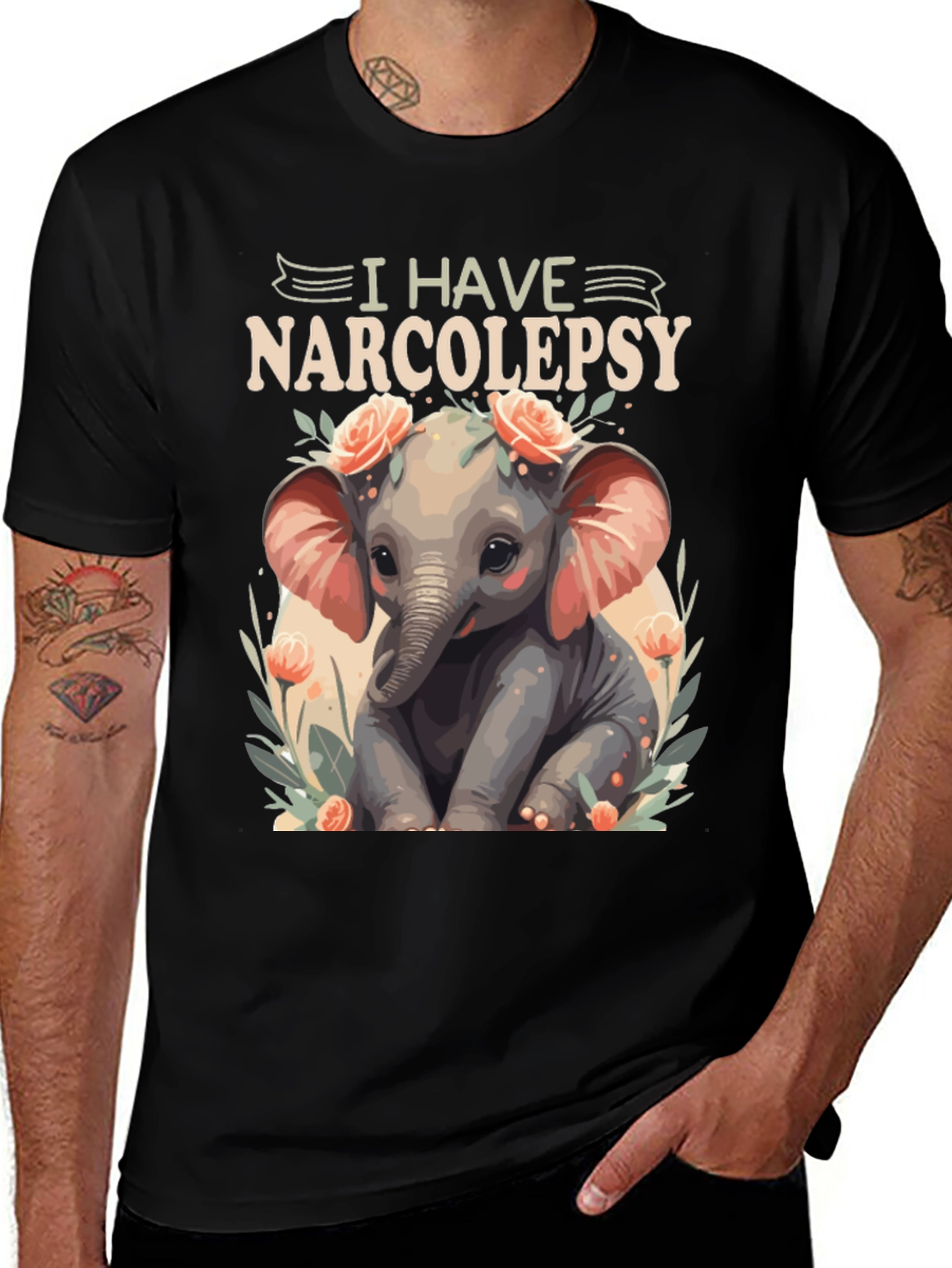 Narcolepsy Elephant T-Shirt - Cute and Comfortable
